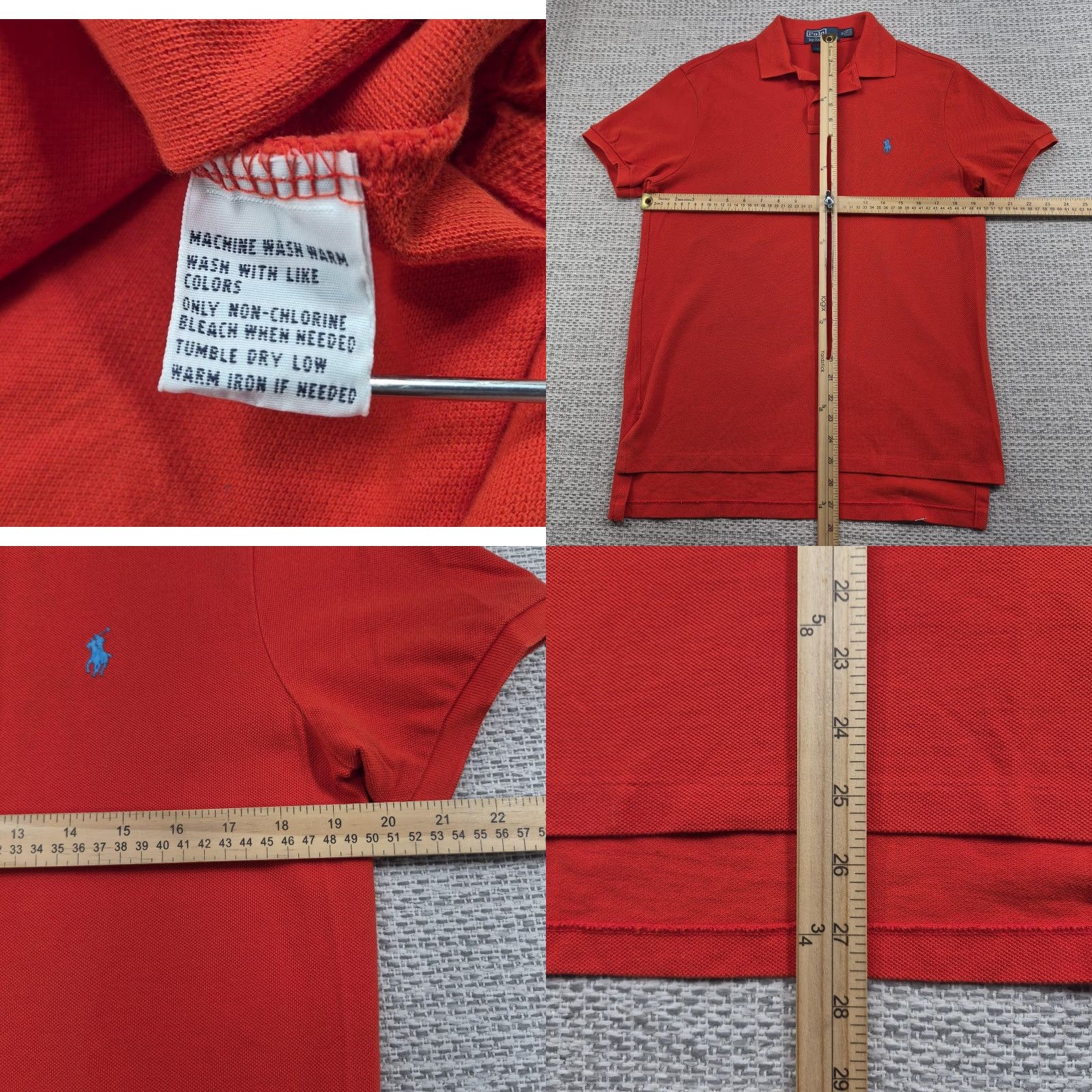 Polo Ralph Lauren Polo Ralph Lauren Polo Shirt Mens Medium Red Custom Fit Cotton Pique Knit Size US M / EU 48-50 / 2 - 8 Thumbnail