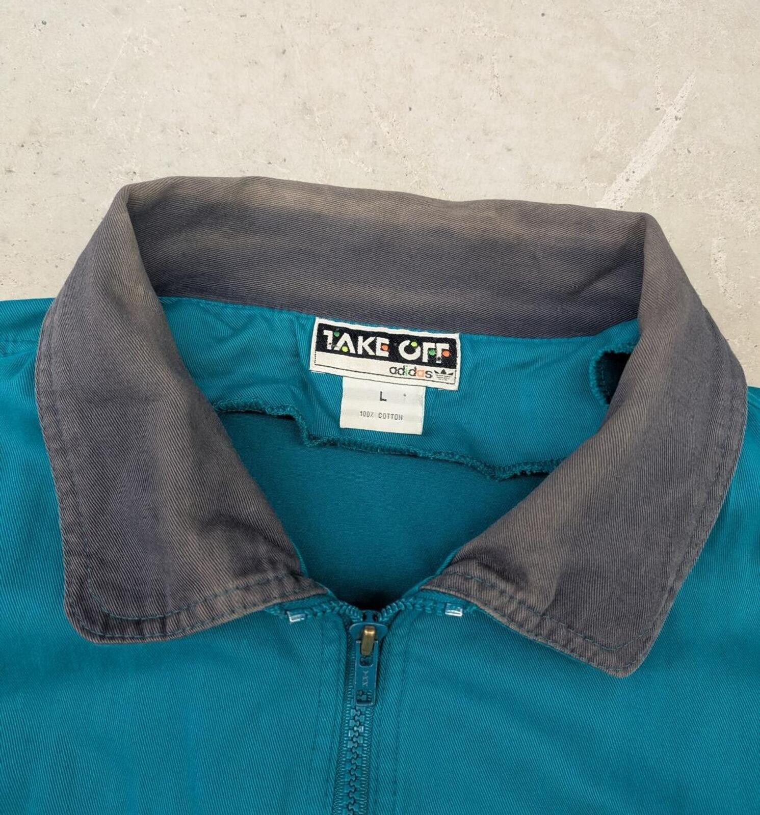 Adidas Rare Vintage 90s Adidas Take Off Turquoise Jacket Size US L / EU 52-54 / 3 - 4 Thumbnail