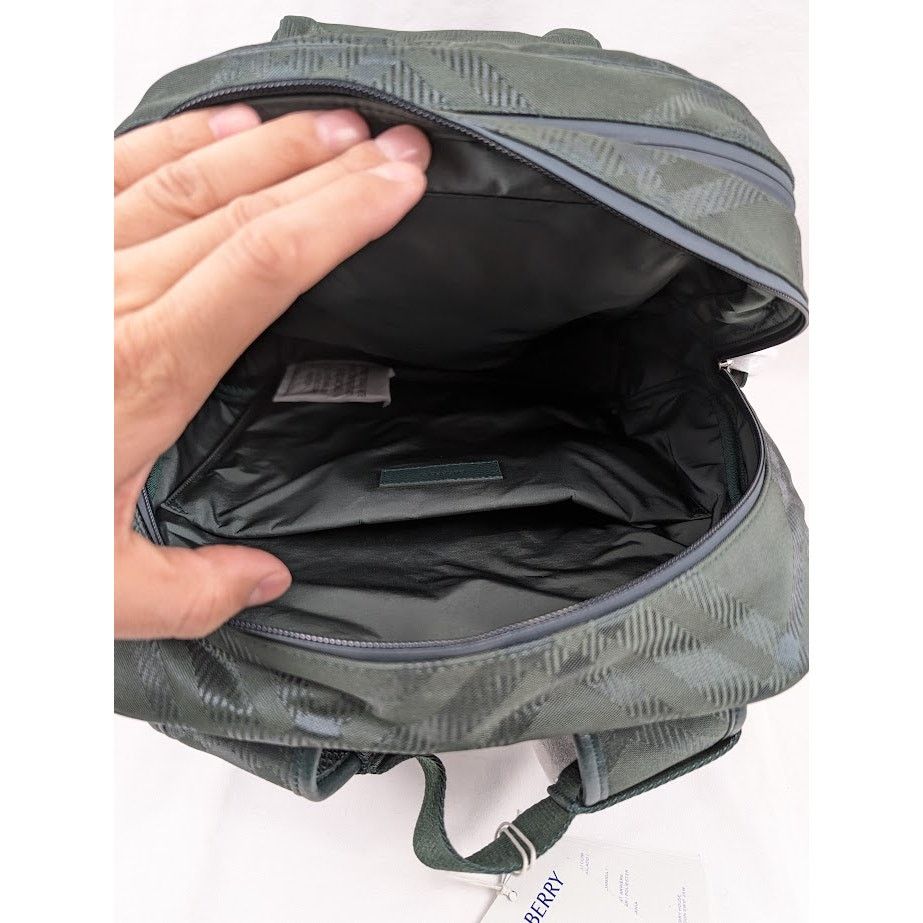 Burberry o1rshd1 Size : OS / Nylon Check Jacquard Backpack in Vine Size ONE SIZE - 13 Thumbnail