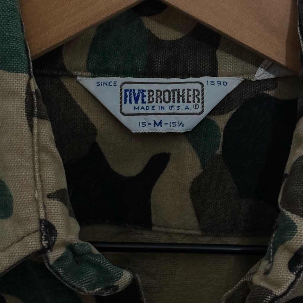 Vintage Vintage Five Brothers Chamois Flannel Frogskin Duck Hunting Camo Custom Sleeves Sz M Size US M / EU 48-50 / 2 - 9 Thumbnail