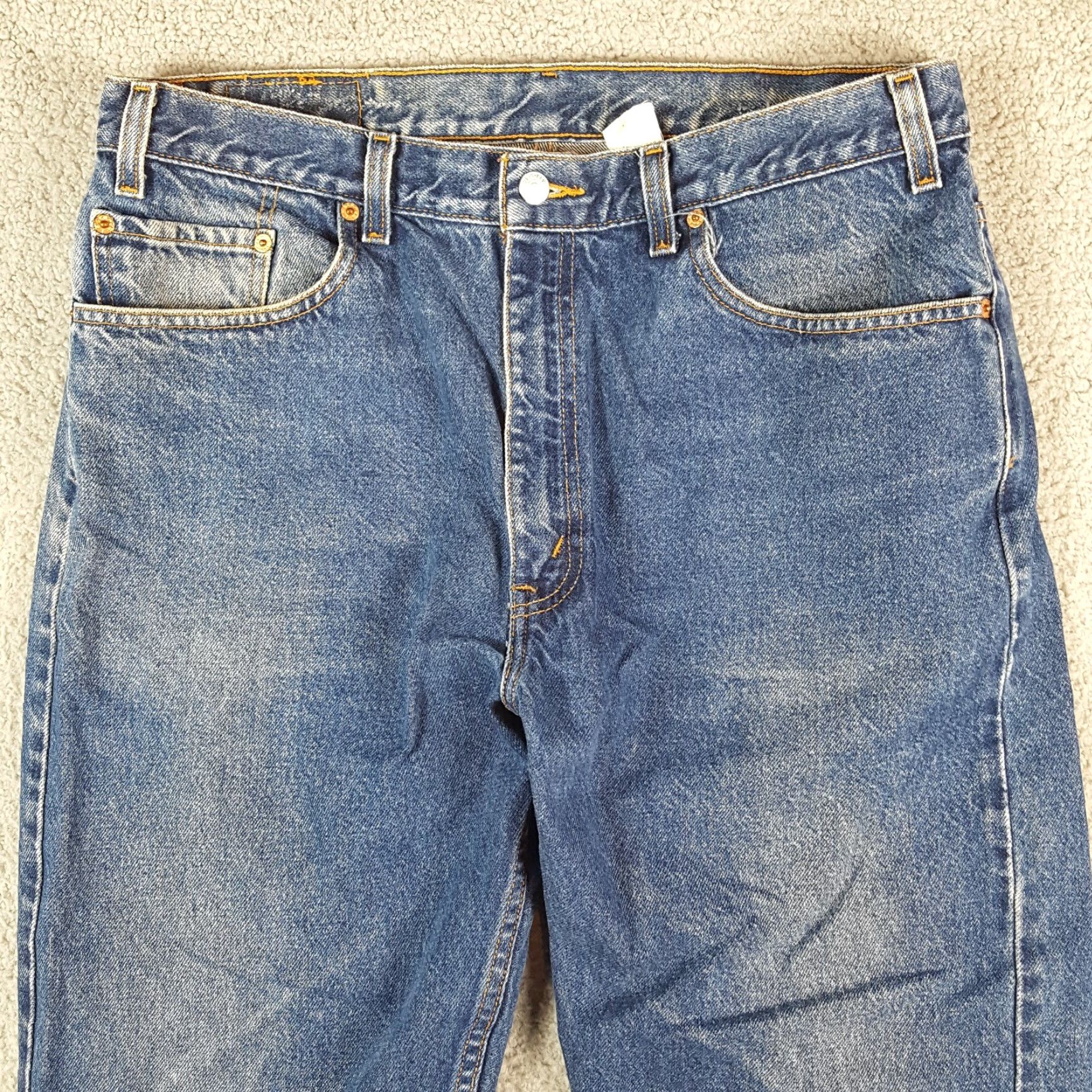 Levi's VINTAGE Levi's 505 Jeans 38x30 Straight Denim Blue 90s Western Cowboy Mens Size US 38 / EU 54 - 2 Thumbnail