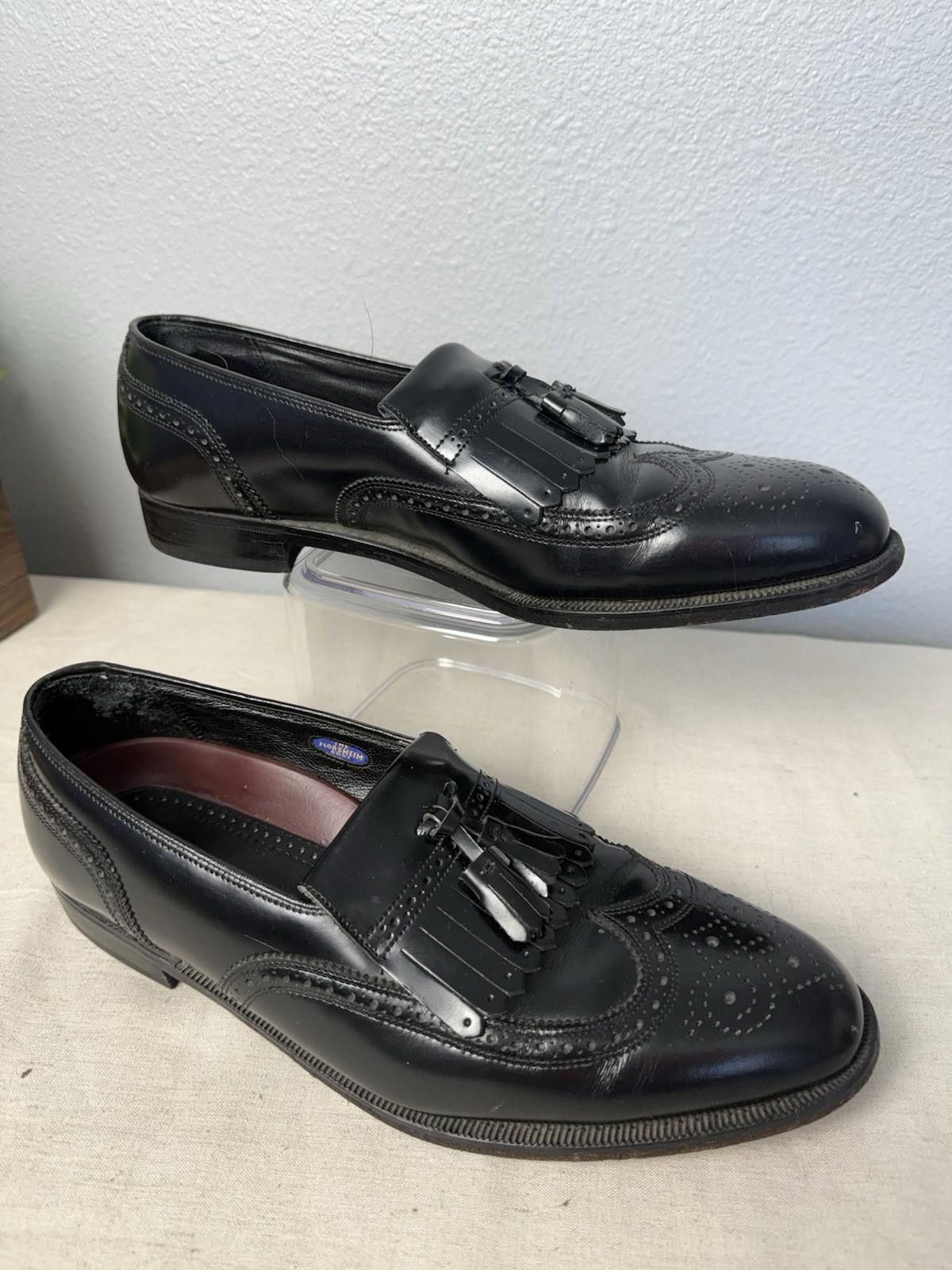 FLORSHEIM Imperial Size 9.5 Black Alligator Lace Up Custom Order Shoes Florsheim FLORSHEIM 9.5 Black Alligator Lace Up Custom Order  main image 3