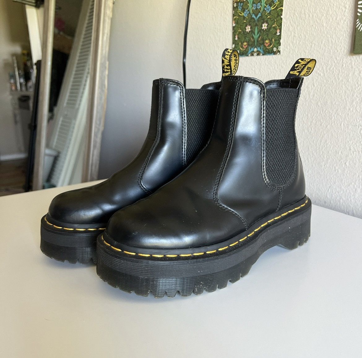 Dr. Martens LIKE NEW Dr. Martins Platform Chelsea Boodts Size US 8 / IT 38 - 2 Thumbnail