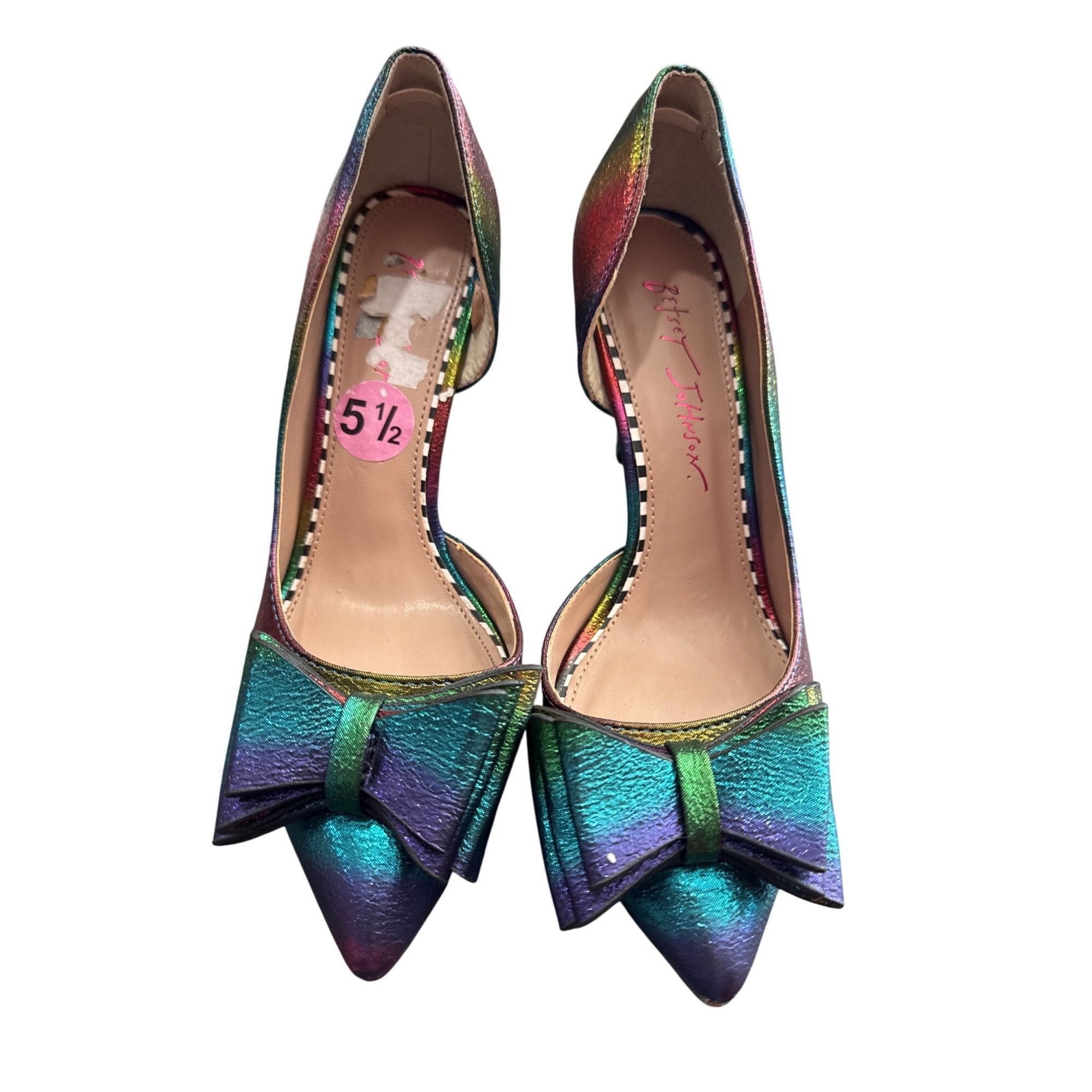 Betsey Johnson Betsey Johnson womans inbow Metallic Stiletto Heels Size 5.5 Size US 5.5 / IT 35.5 - 3 Thumbnail