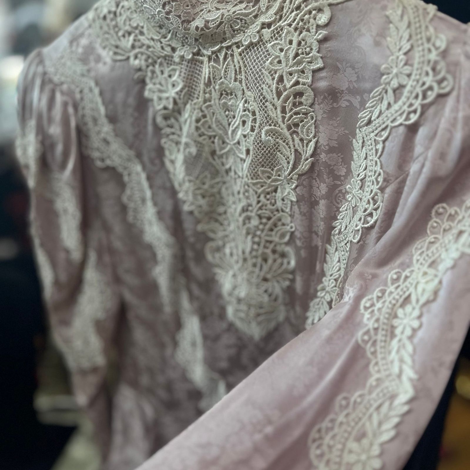 Jessica McClintock Vintage Jessica McClintock Victorian Lace Gown –Size 8 Size M / US 6-8 / IT 42-44 - 4 Thumbnail