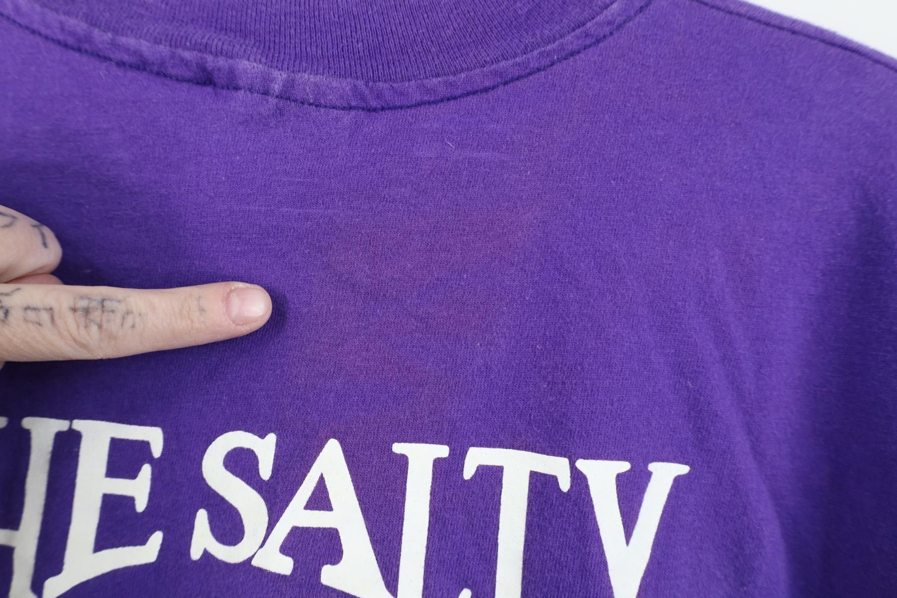 Vintage Vintage 80s Spell Out 1989 Salty Dog Cafe T-Shirt Purple USA Size US XL / EU 56 / 4 - 13 Thumbnail