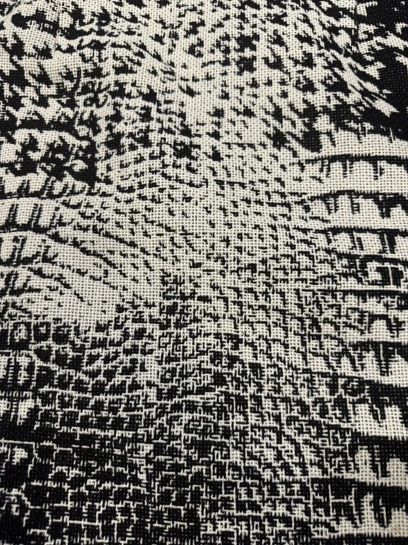 Designer × Gianfranco Ferre × Vintage Gianfranco Ferré Rock Crocodile Effect Black & White Skirt Size 31" - 6 Thumbnail