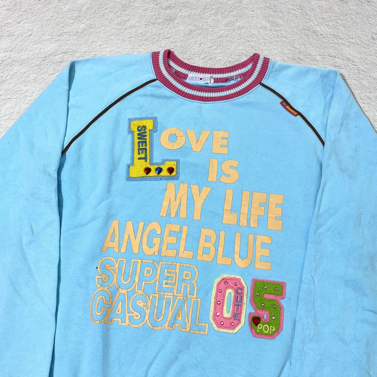 Angel Blue 🔥SALE🔥 Vintage 2000s Angel Blue Sweatshirt Size L / US 10 / IT 46 - 2 Thumbnail