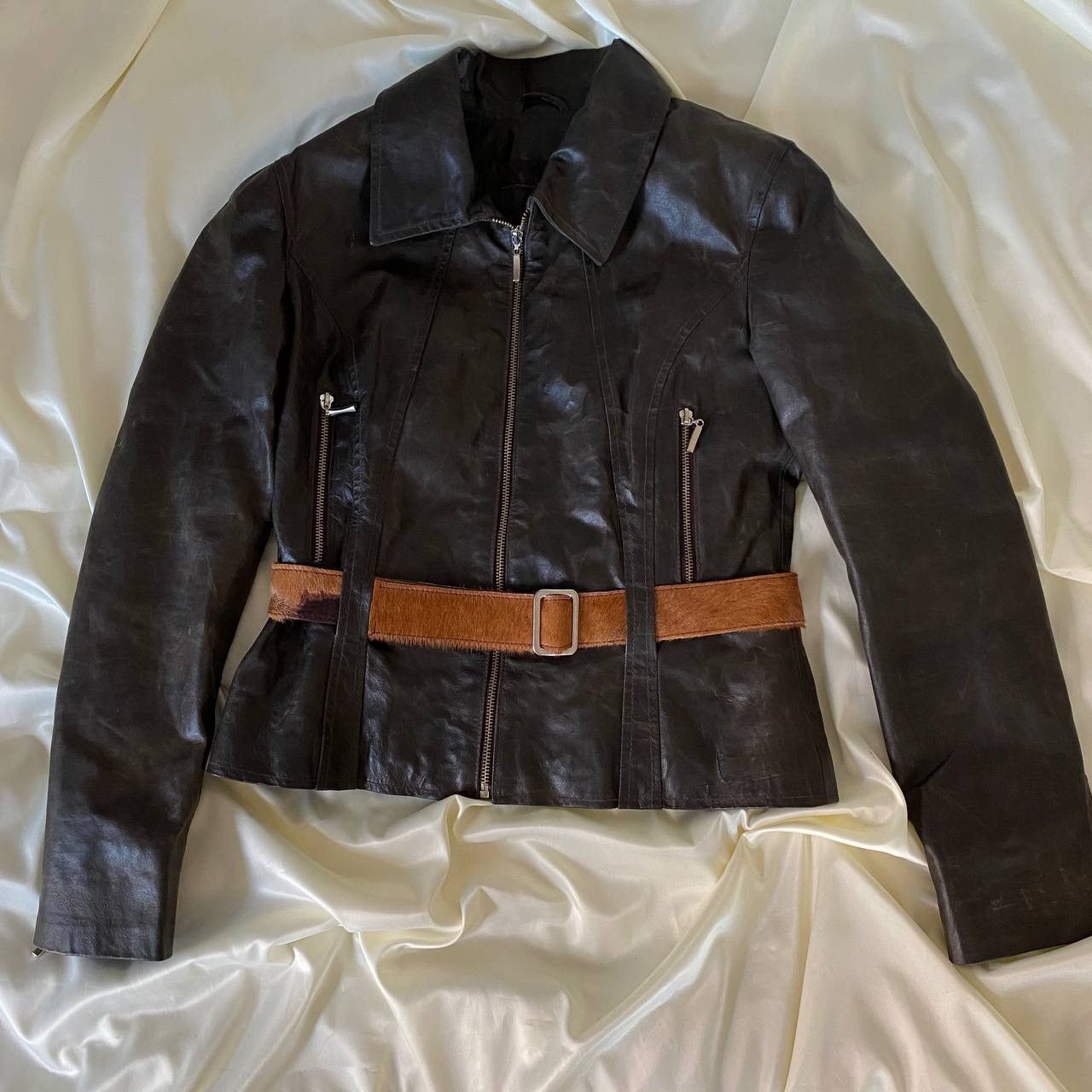 Vintage Vintage brown leather jacket Size S / US 4 / IT 40 - 7 Thumbnail