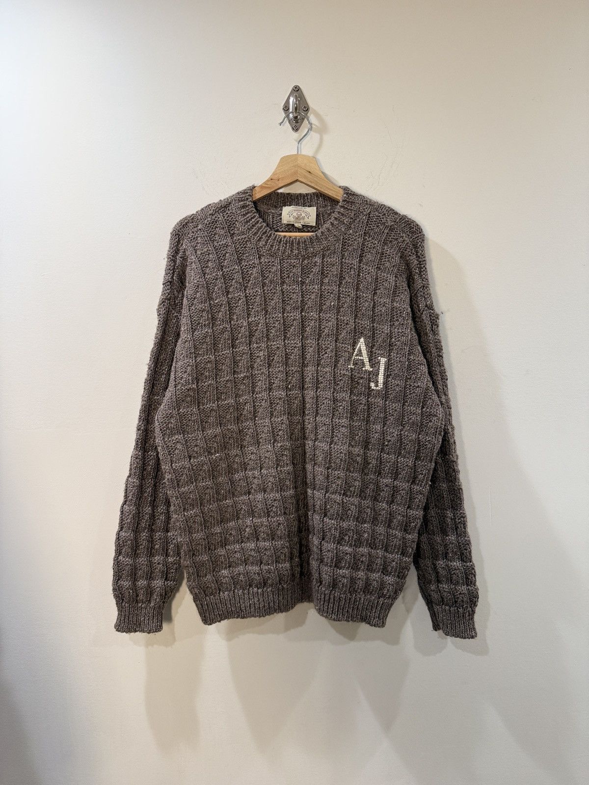 Armani Vintage Armani Jeans AJ Textured Alpaca Blend Knit Sweater Size US XL / EU 56 / 4 - 1 Thumbnail