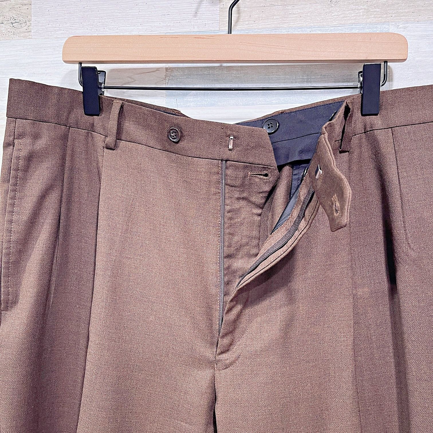Jos. A. Bank Jos A Bank Wool 2 Piece Suit Brown Mens 43L Jacket 37L Pants Size 42L - 11 Thumbnail
