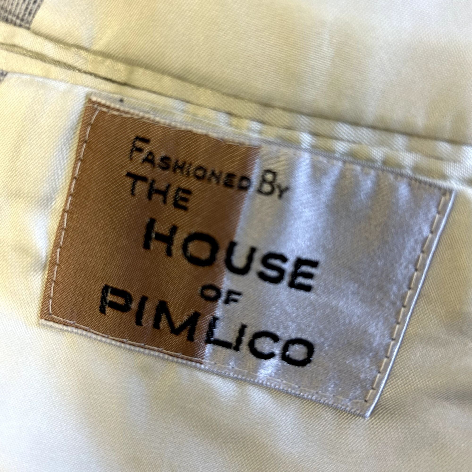 70's House of Pimlico MOD Gray Blue OVERCHECK Wool Suit 42 L