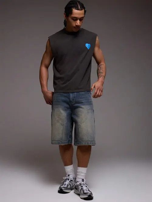 Jean Honoka x Saki Vintage Retro 90s jeans jorts shorts Size US 32 / EU 48 - 6 Thumbnail