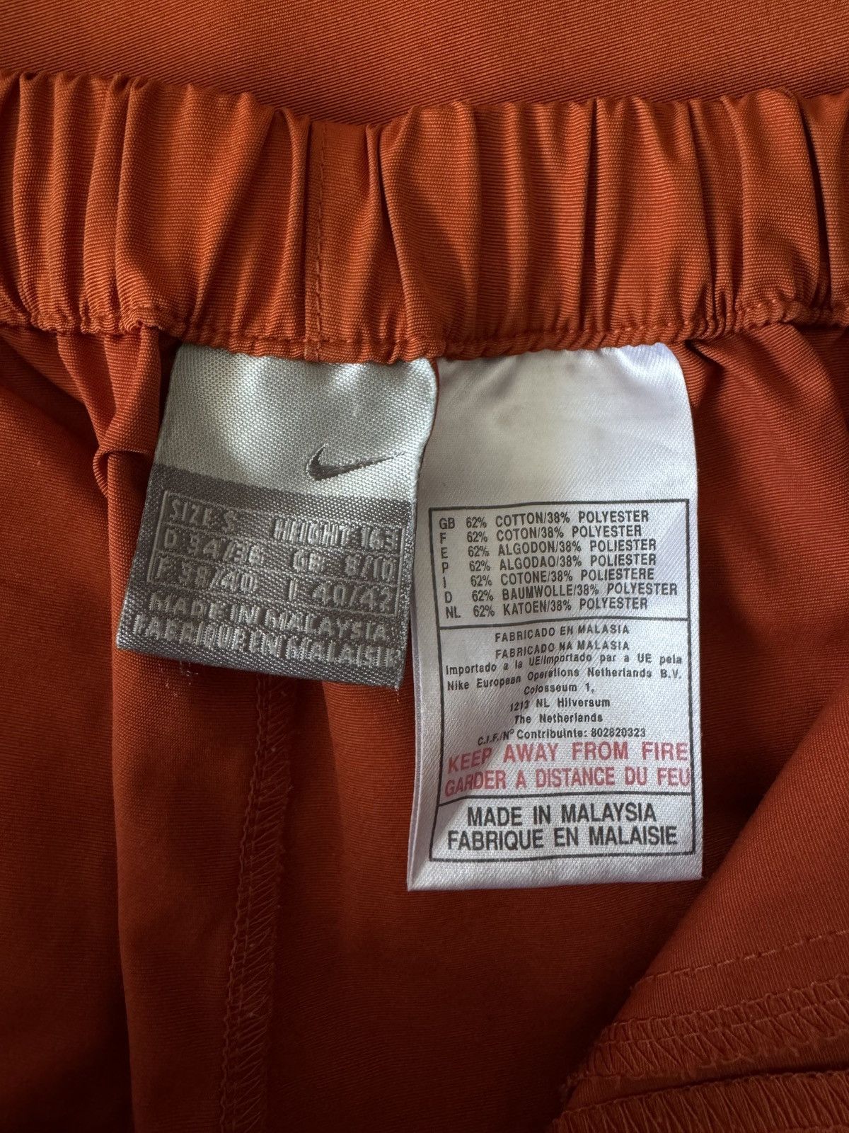 Nike 🔥🔥 Vintage Nike Orange Nylon Pants Size 30" / US 8 / IT 44 - 10 Thumbnail