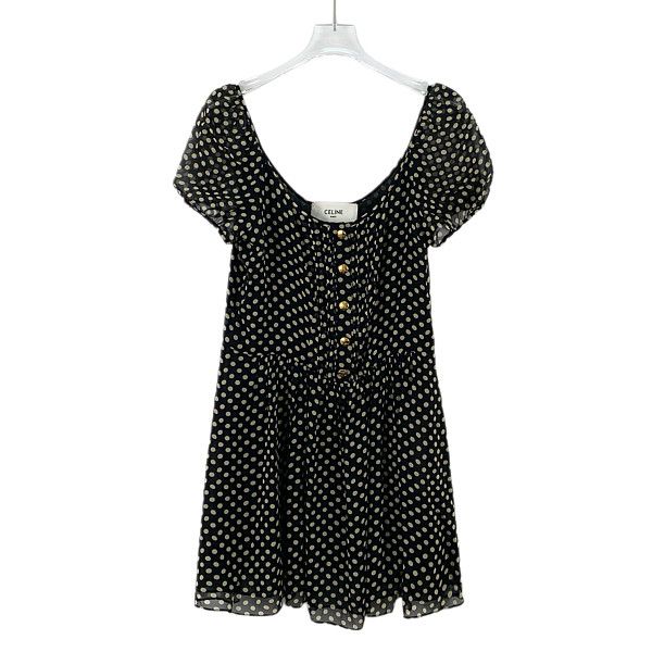 Celine CELINE Polka Dot Mini Dress Size 38 Size S / US 4 / IT 40 - 1 Thumbnail