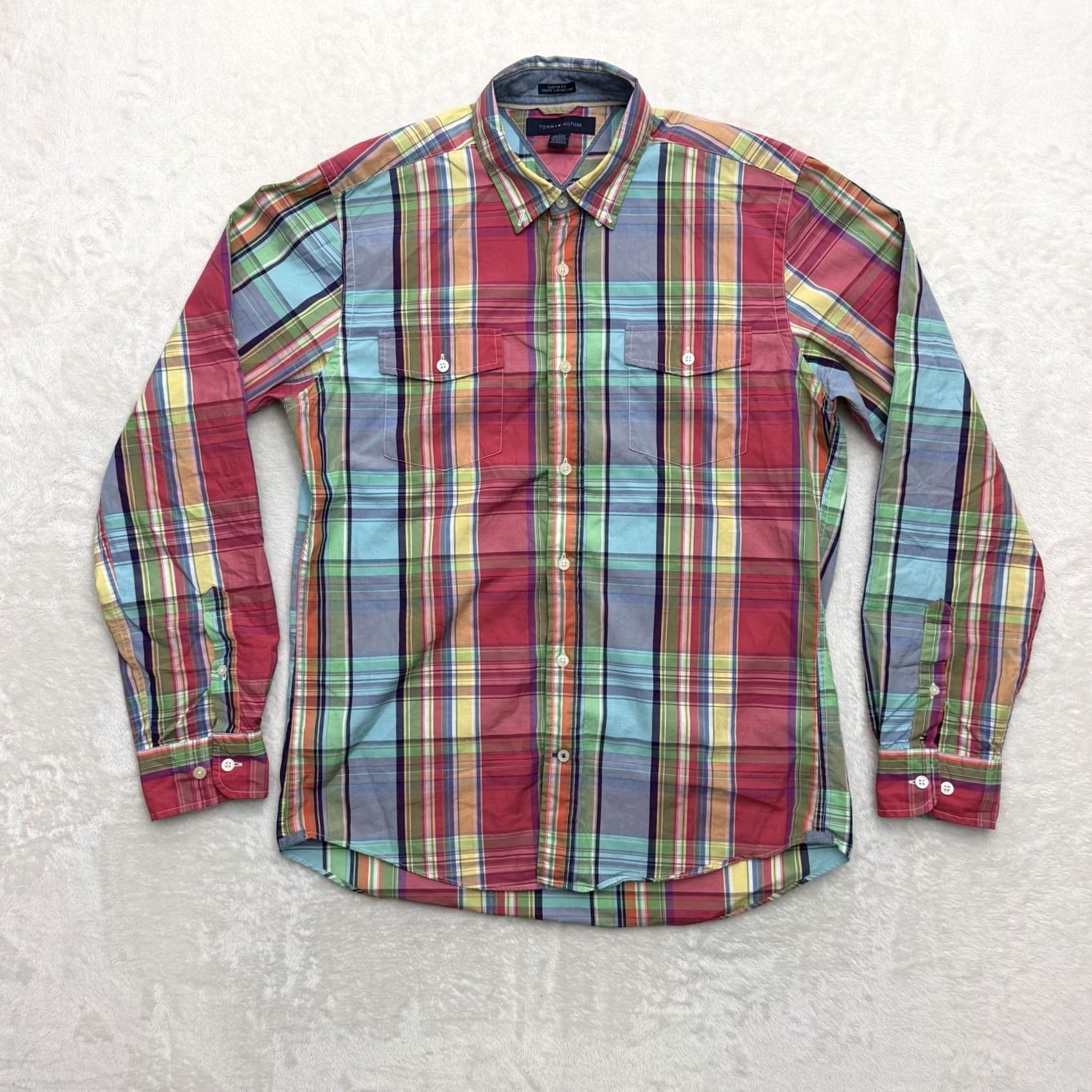 Tommy Hilfiger Tommy Hilfiger Shirt Mens Medium Plaid Button-Up Long Sleeve Slim Fit Casual Size US M / EU 48-50 / 2 - 2 Thumbnail