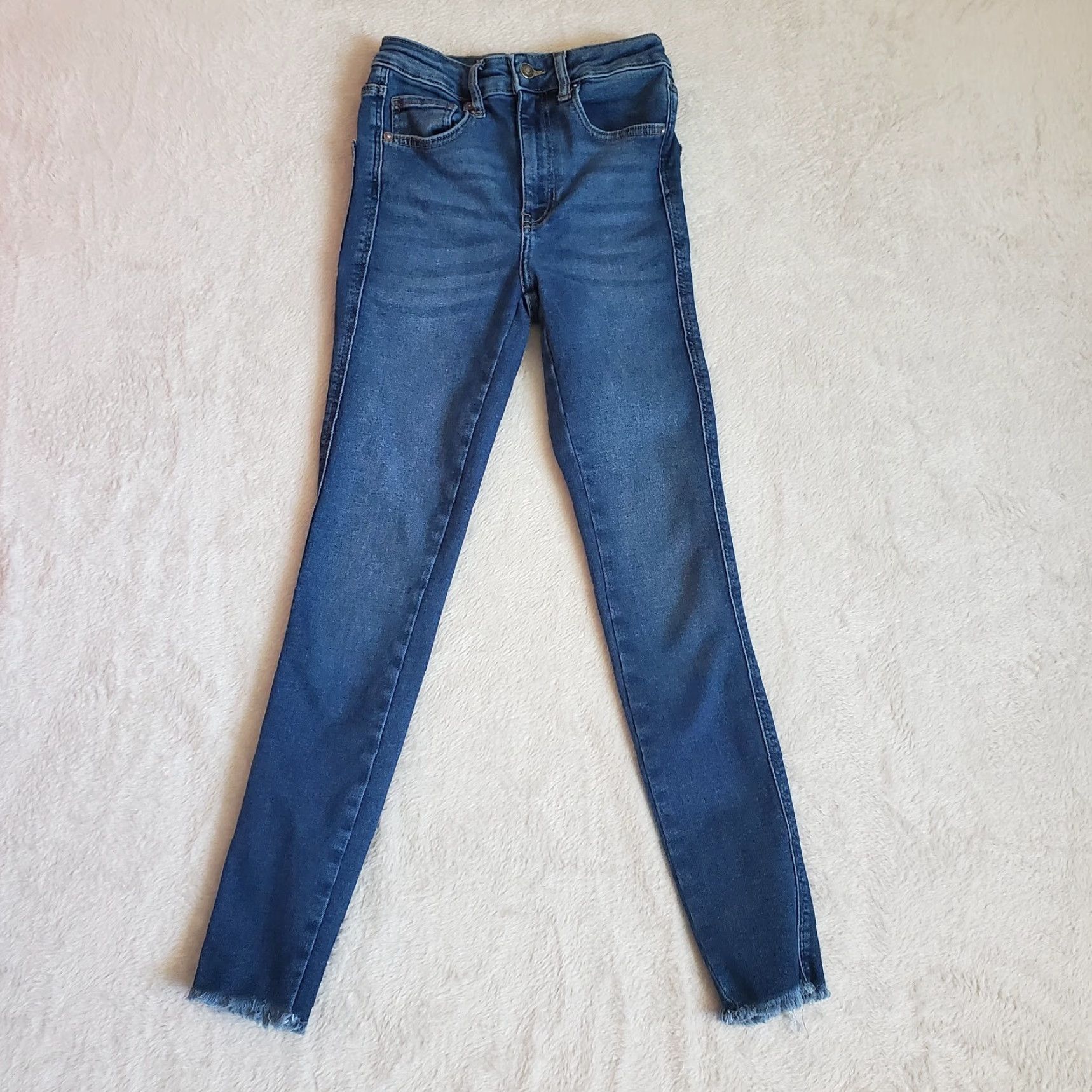 Vintage We The Free We The Free Jeans Women 25 Blue Skinny Mid Rise Raw Hem 24X27 Size 25 Denim Size 42" / US 20 - 2 Thumbnail
