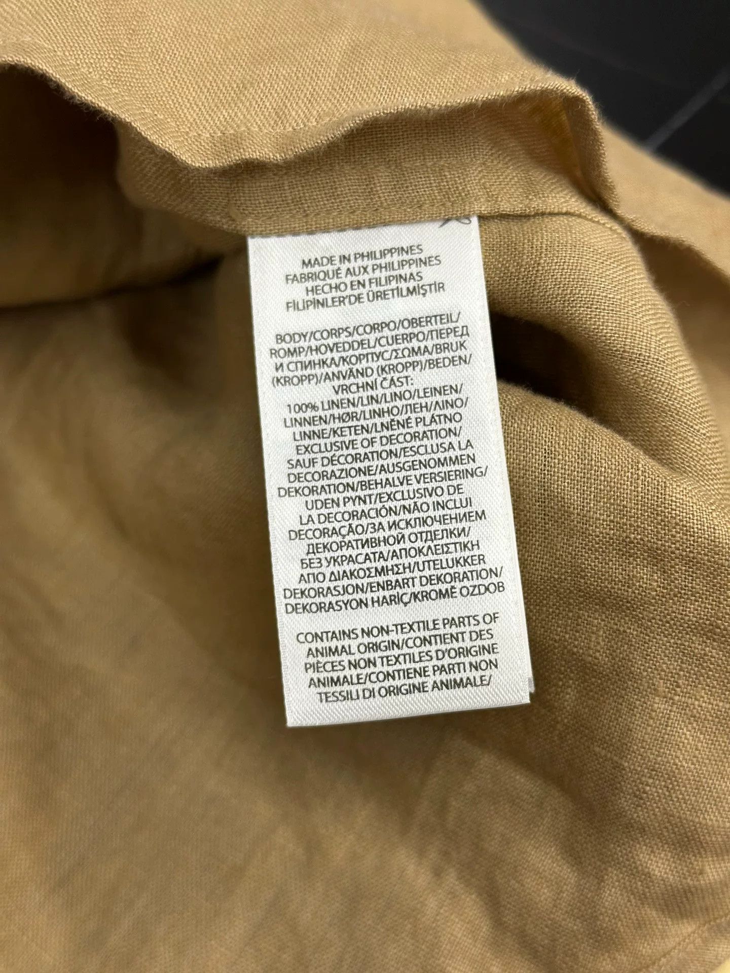 Polo Ralph Lauren Polo Ralph Lauren Khaki Linen Long Sleeve Shirt Size US XS / EU 42 / 0 - 5 Thumbnail