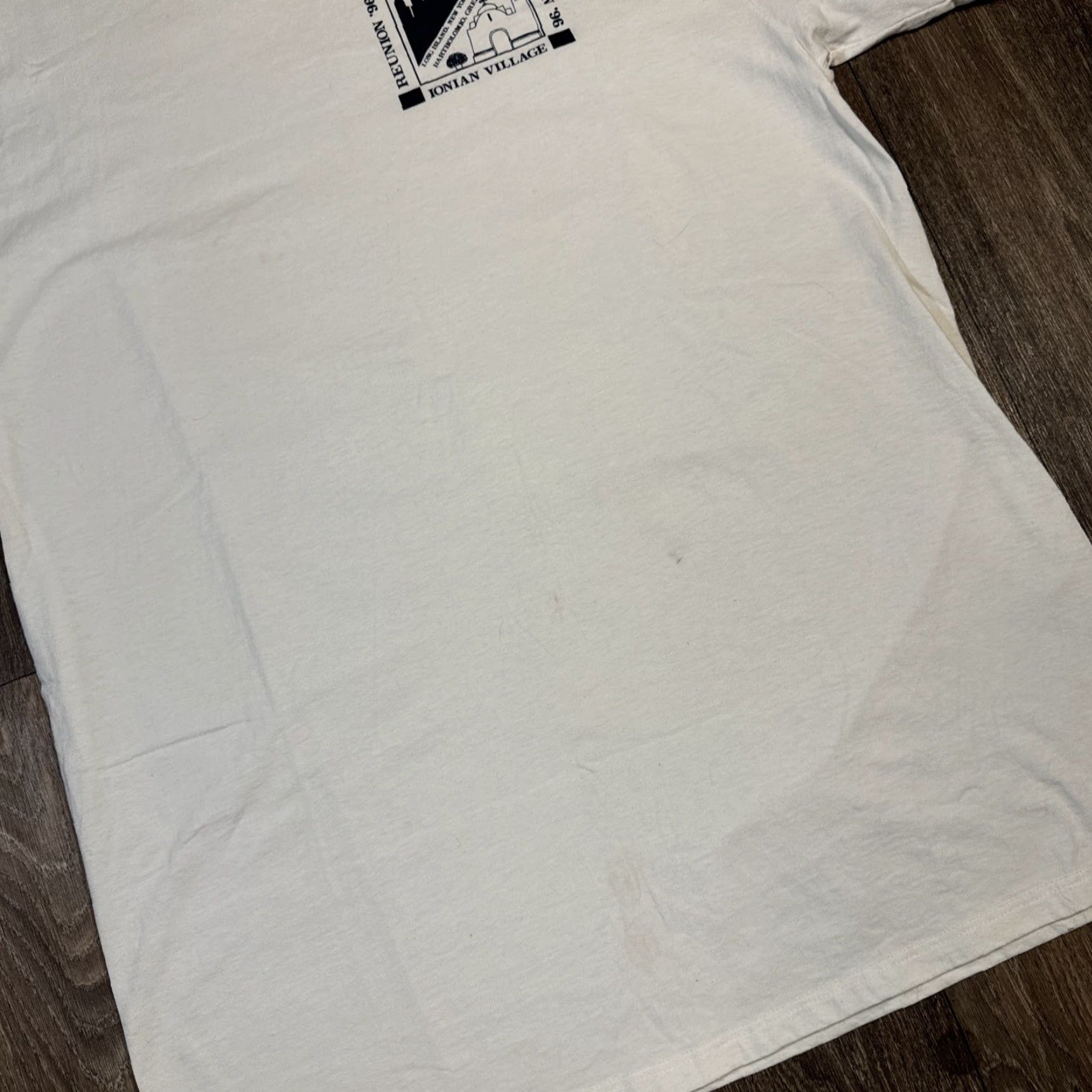 Russell Athletic VINTAGE 1994 Ionian Village Greek Camp Reunion White T-Shirt Russell Athletic Men XL White Size US XL / EU 56 / 4 - 3 Thumbnail
