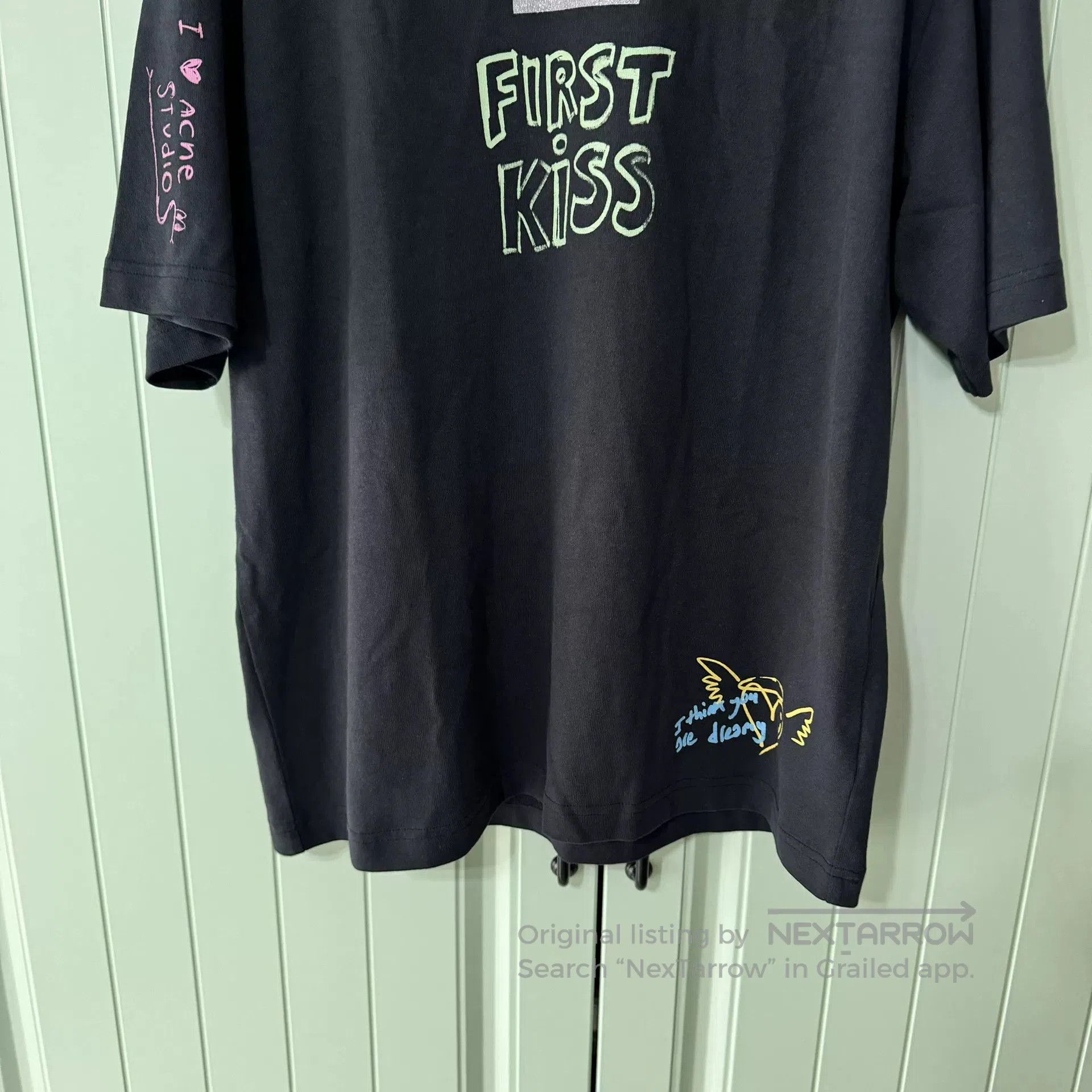 Acne Studios Acne Studios Black Smiley Print T. Size S / US 4 / IT 40 - 6 Thumbnail