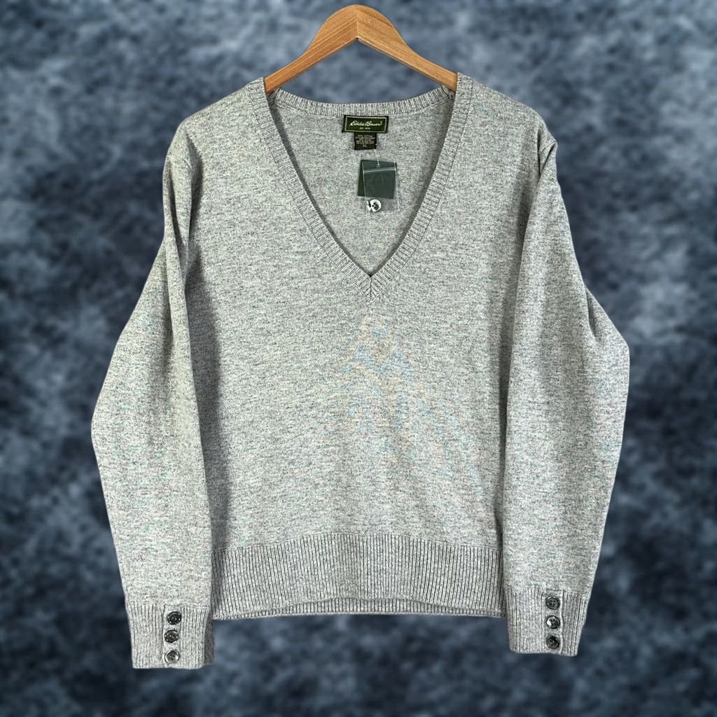 Eddie Bauer VINTAGE Eddie Bauer Sweater Womens XL Gray Cotton Angora Blend Shell Buttons Size XL / US 12-14 / IT 48-50 - 1 Thumbnail