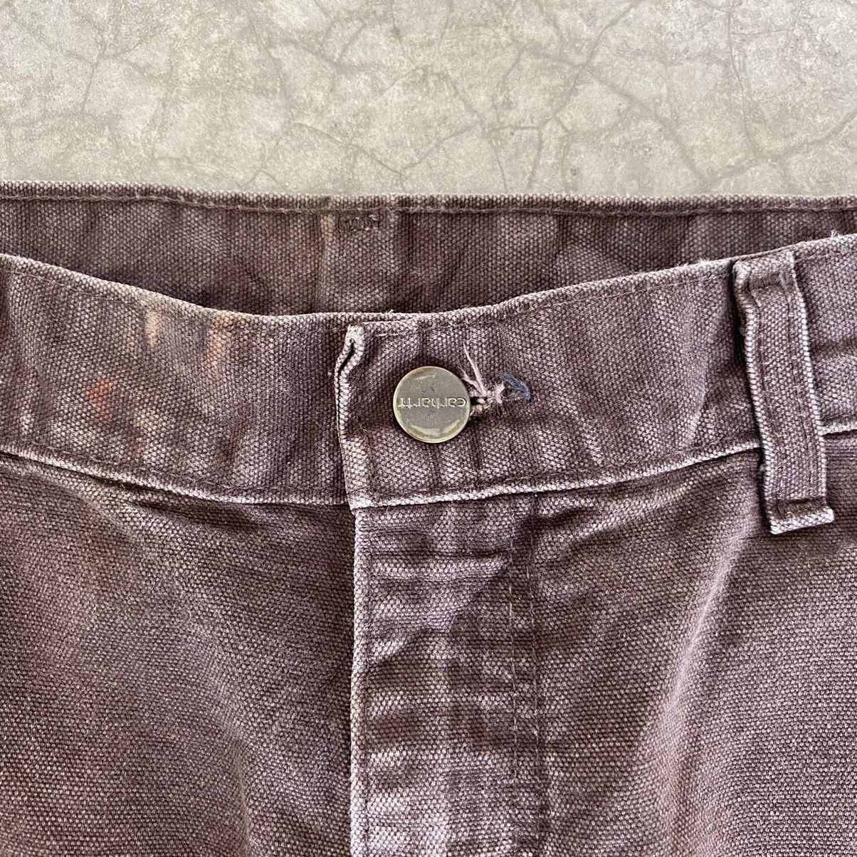 Carhartt × Vintage VTG Carhartt Double Knee Faded Brown Carpenter Work Pants Size US 34 / EU 50 - 11 Thumbnail