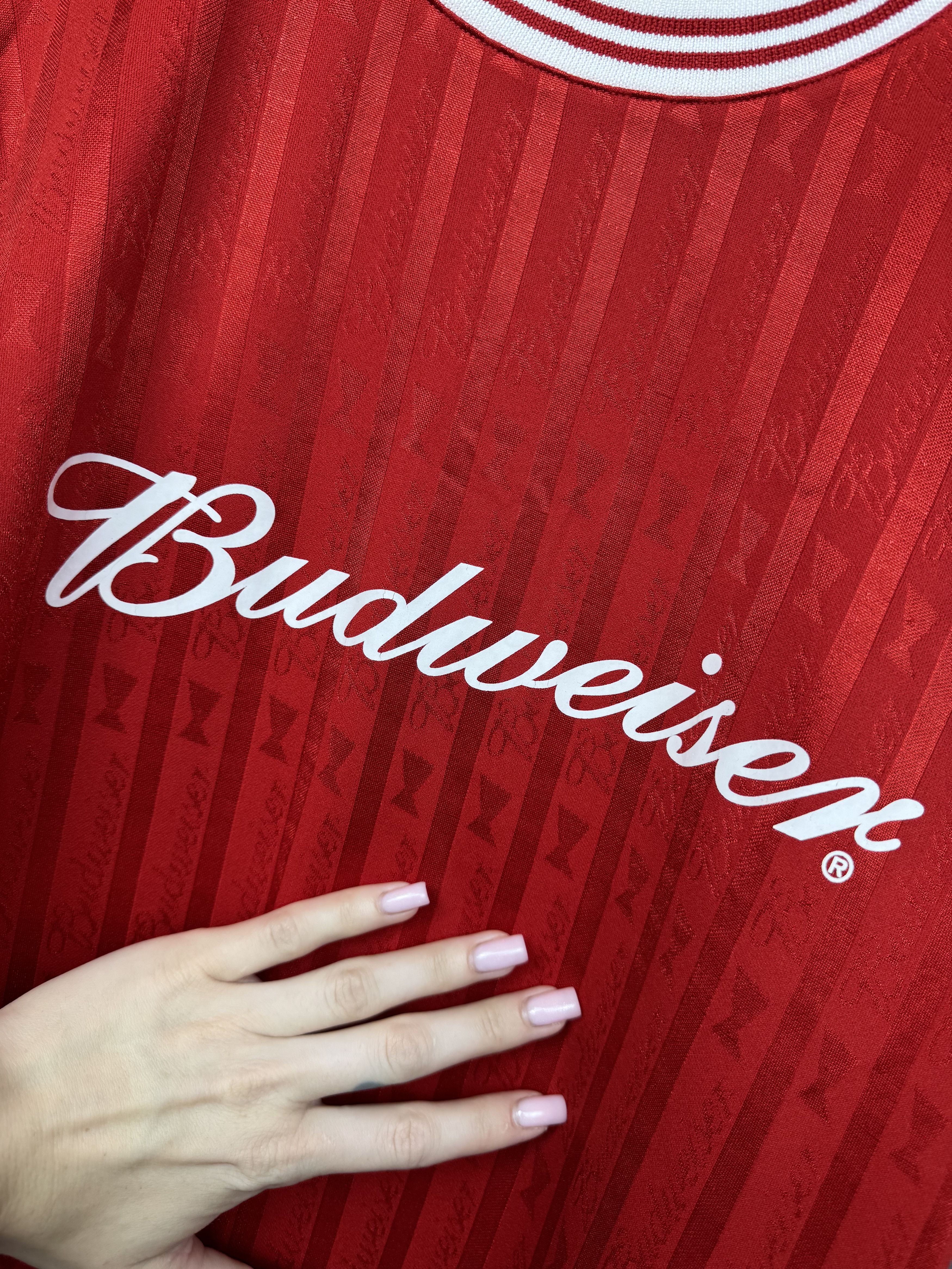 Budweiser Budweiser 90s Vintage Mens T-Shirt Jersey Size US L / EU 52-54 / 3 - 3 Thumbnail