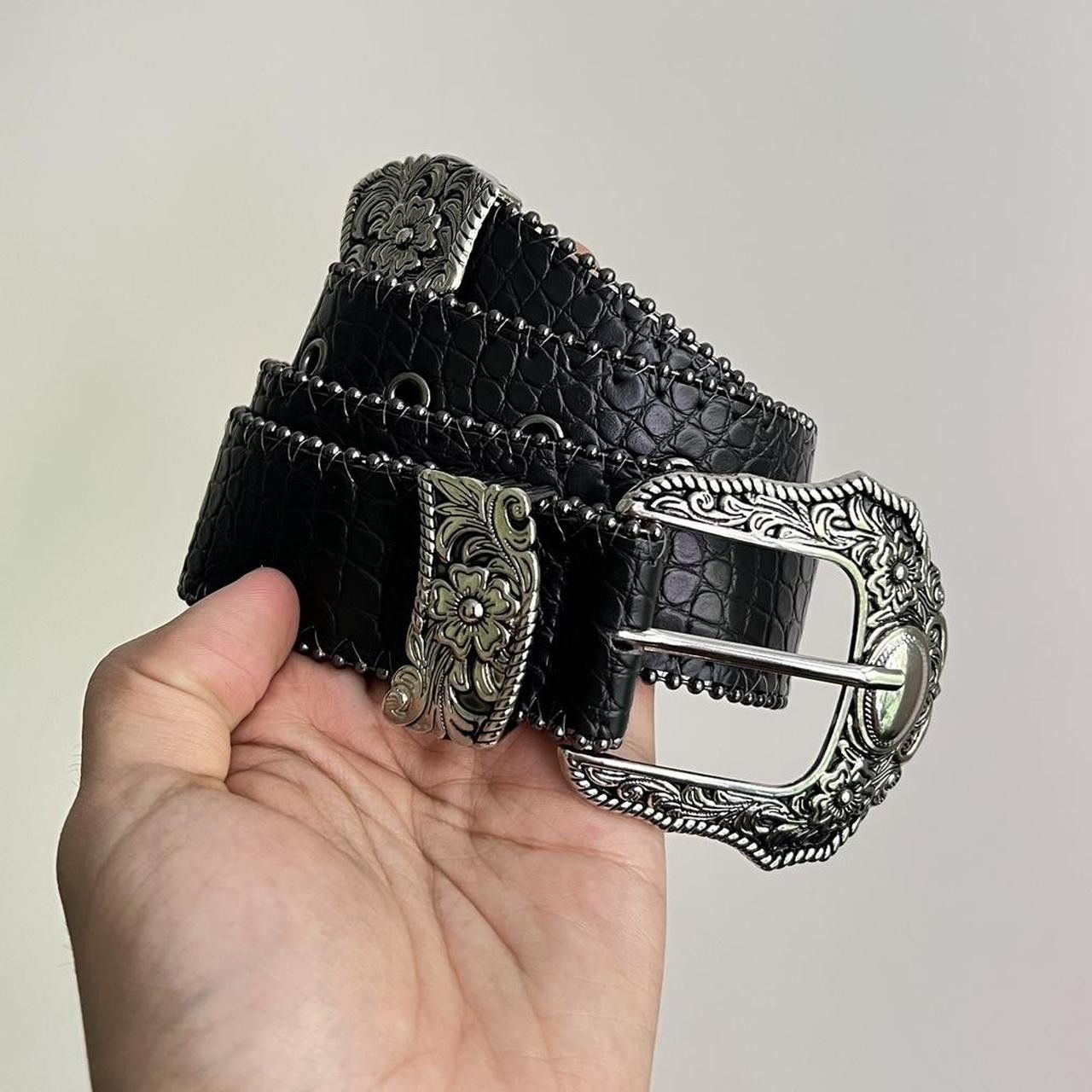 Cowboy Equipment × Vintage vintage style american western silver snakeskin boho belt Size ONE SIZE - 7 Thumbnail