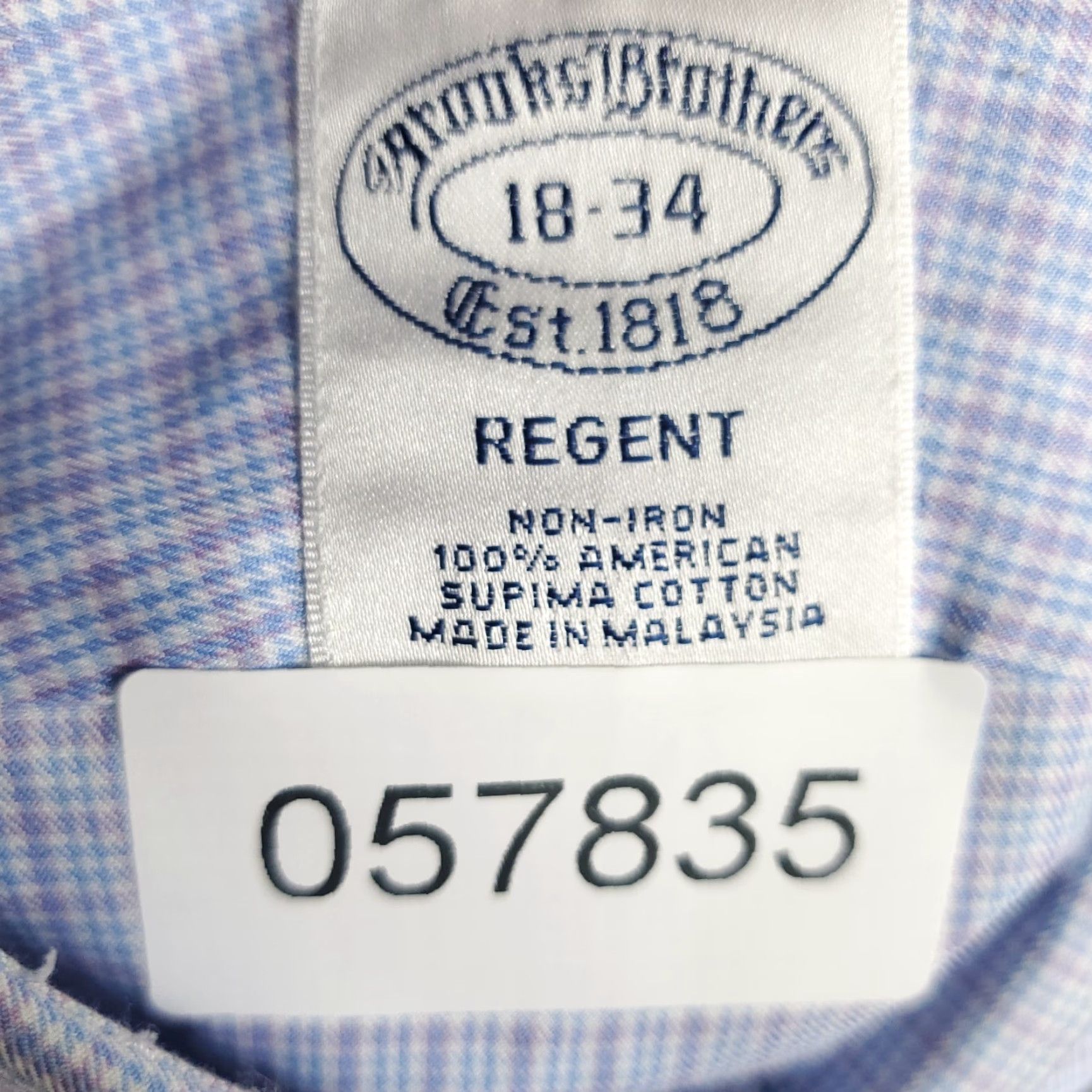 Brooks Brothers Brooks Brothers Dress Shirt Mens Size 18 Blue Plaid Long Sleeve Button Up Formal Casual Size 48R - 8 Thumbnail