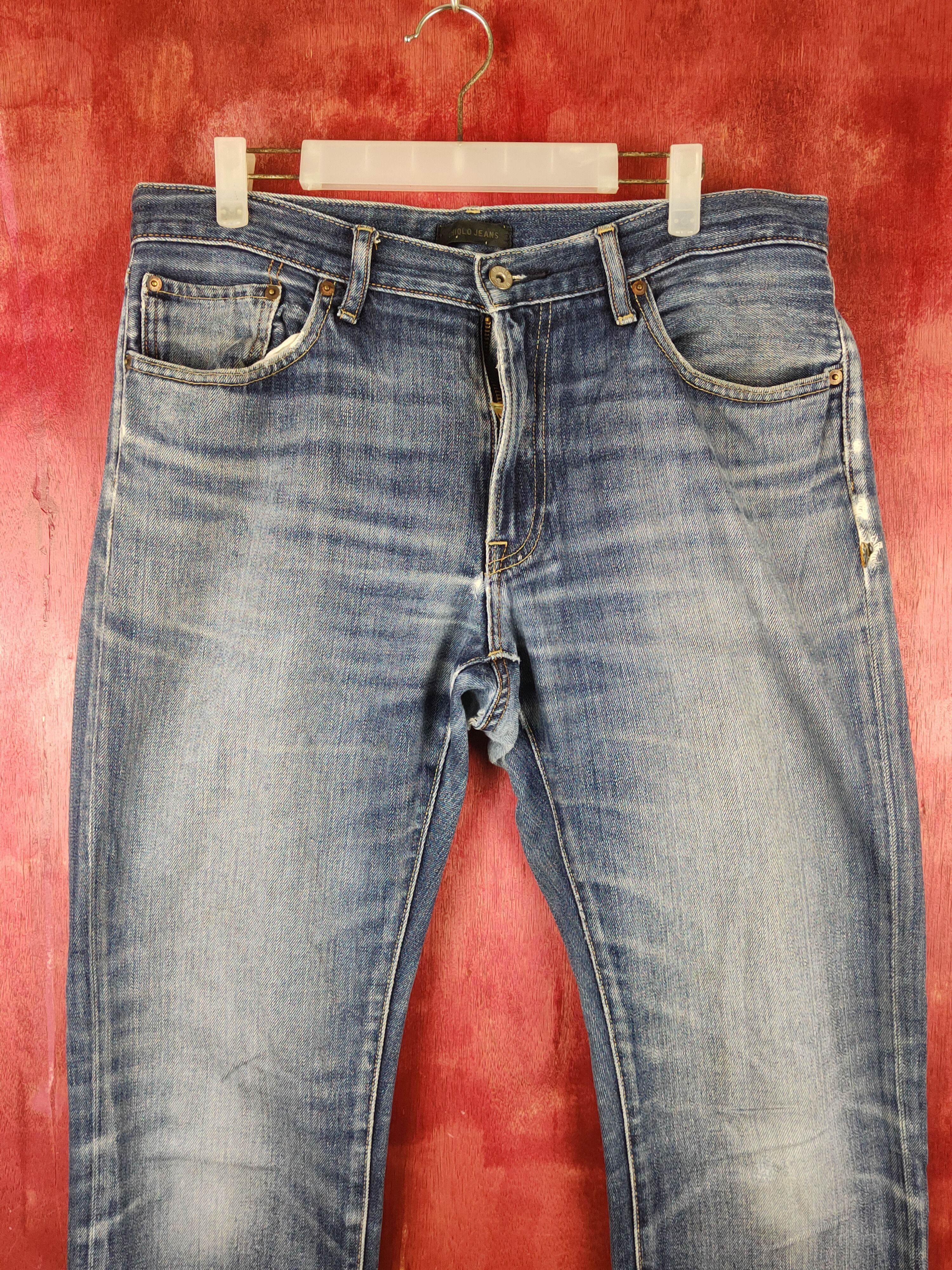 Japanese Brand Uniqlo vintage Dark Blue Faded jeans Denim #S1547 Size US 34 / EU 50 - 2 Thumbnail