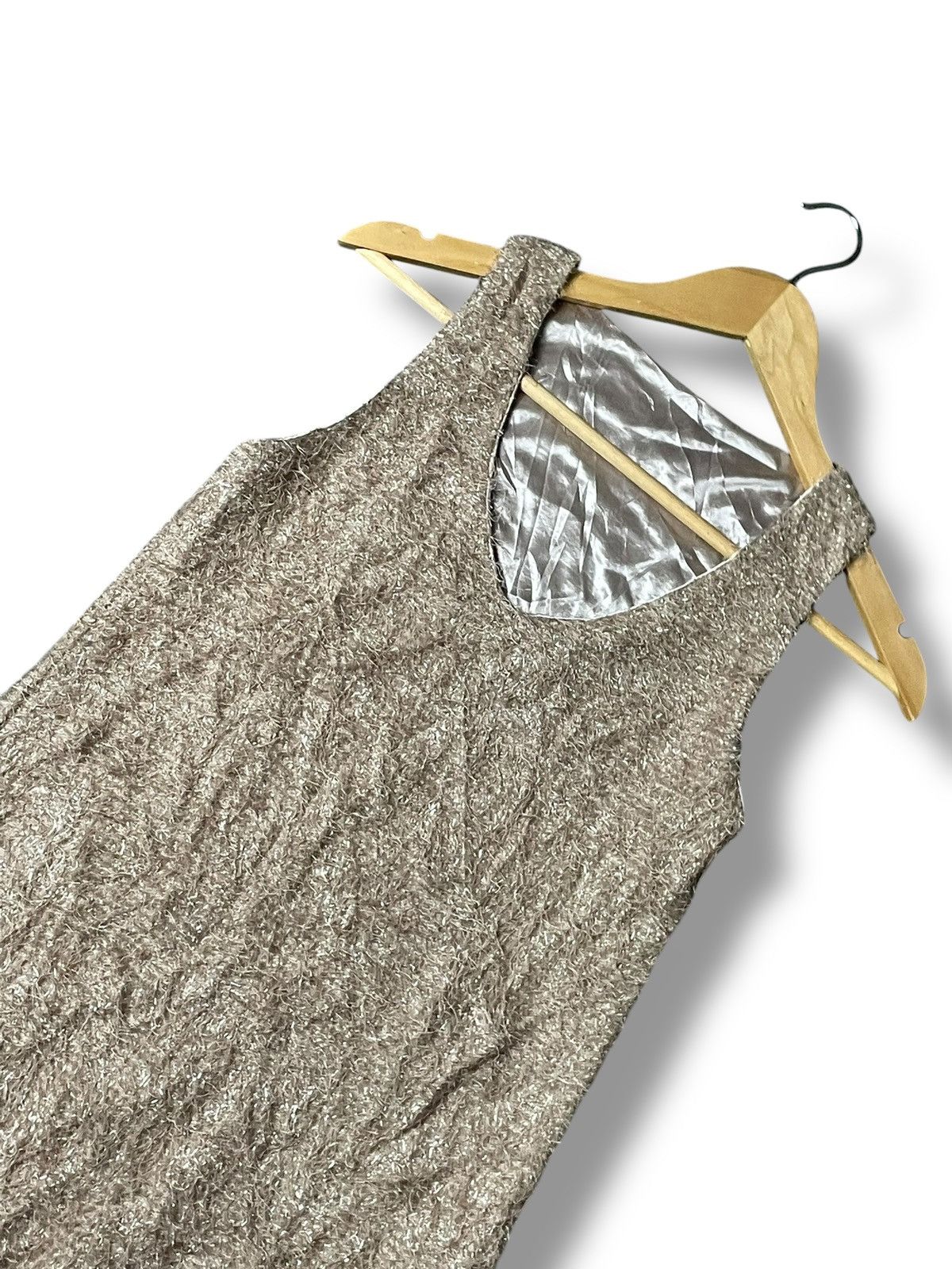 Japanese Brand × Vintage Japanese Brand Textured Sleeveless Midi Dress (72) Size XXS / US 00 / IT 34 - 3 Thumbnail