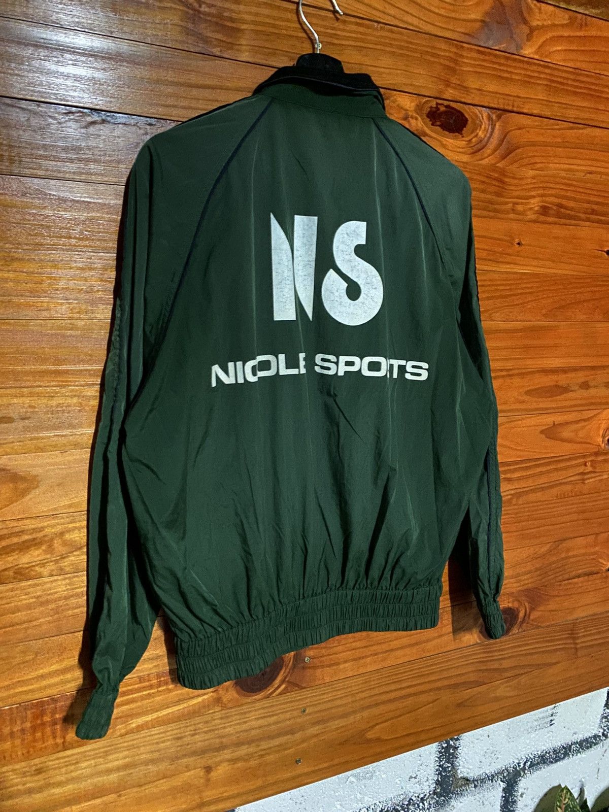 Nicole Club Vintage Nicole Sports Windbreaker Green Nylon Track Jacket Size US M / EU 48-50 / 2 - 5 Thumbnail