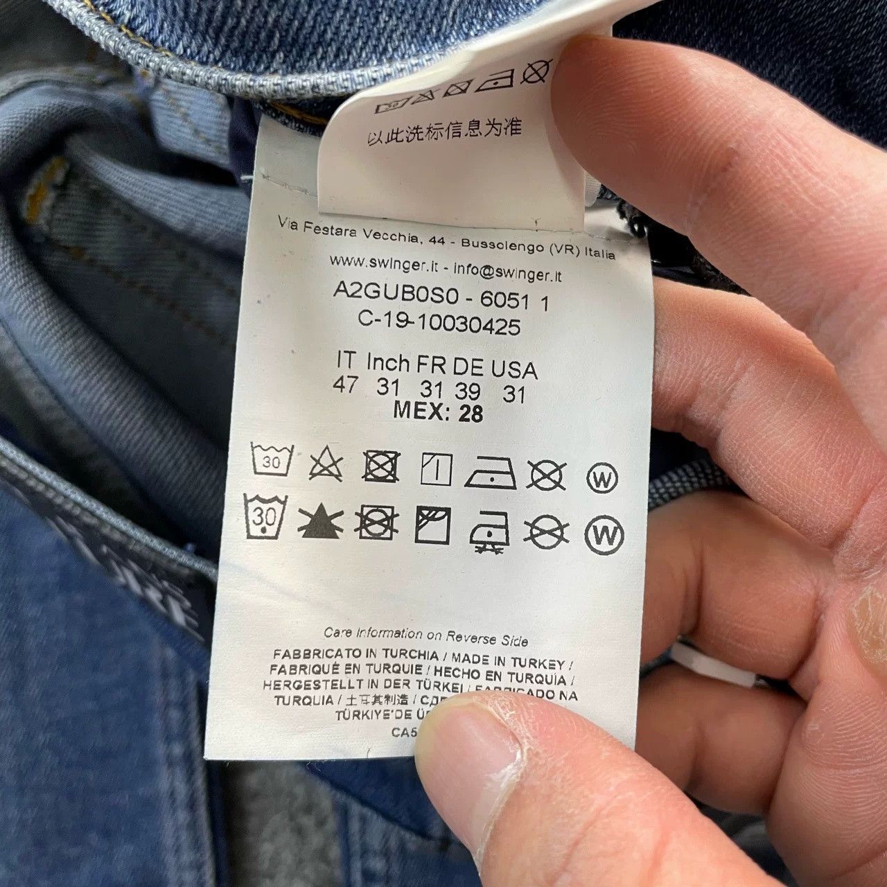 Versace Versace Blue Washed Denim Pants Size US 29 - 4 Thumbnail