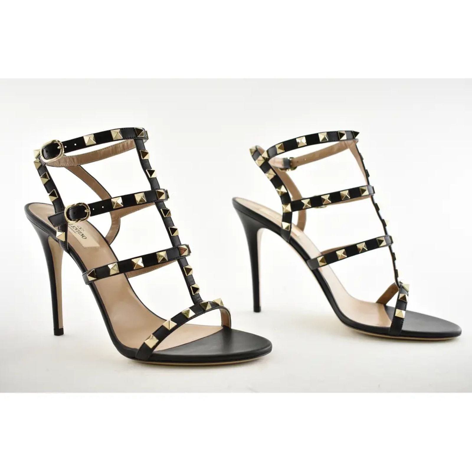 Valentino Rockstud 105 Stud Caged Ankle Strap Sandal Heel Pump 40 Size US 10 / IT 40 - 4 Thumbnail