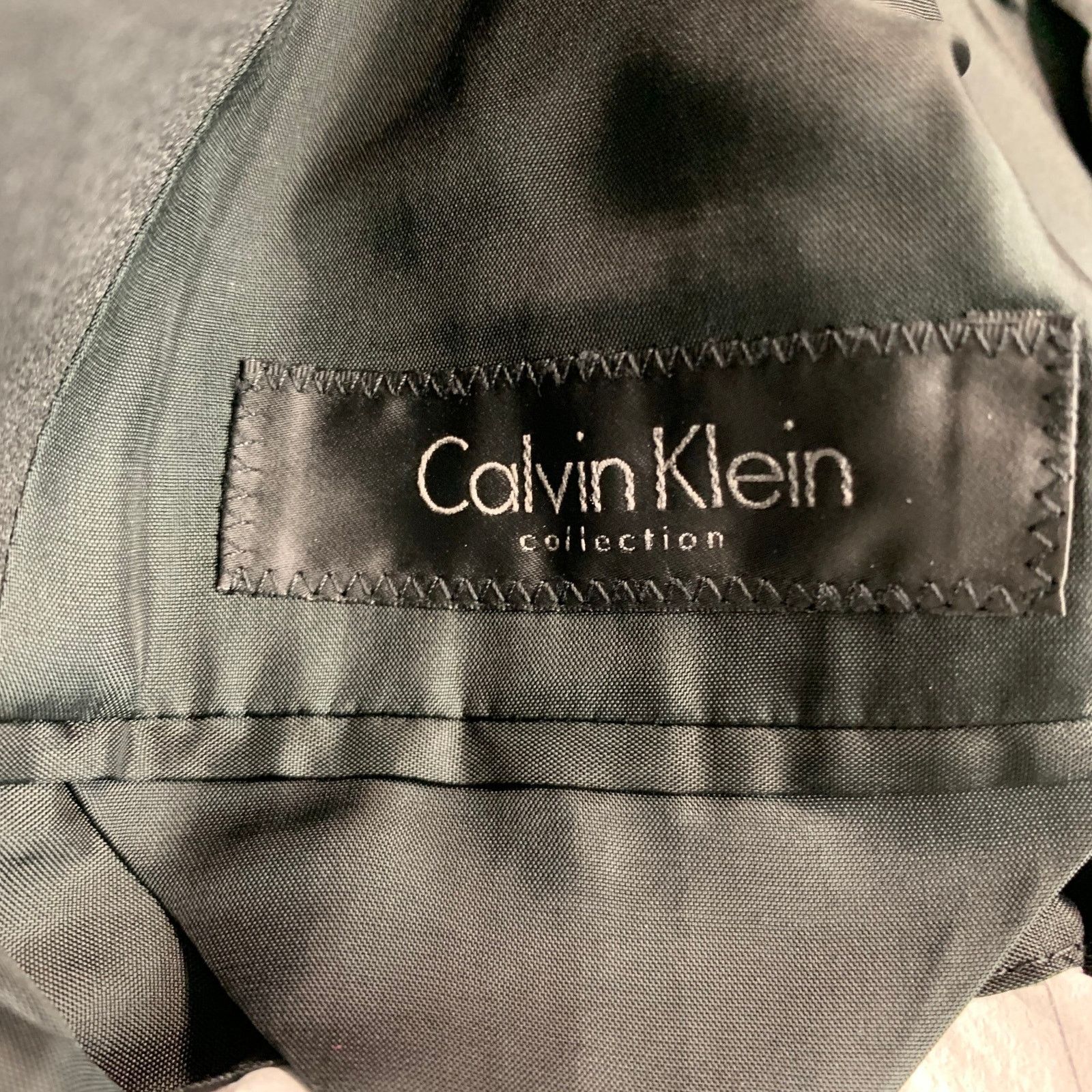 Calvin Klein CALVIN KLEIN COLLECTION Black Wool Notch Lapel Sport Coat Size 44R - 6 Thumbnail