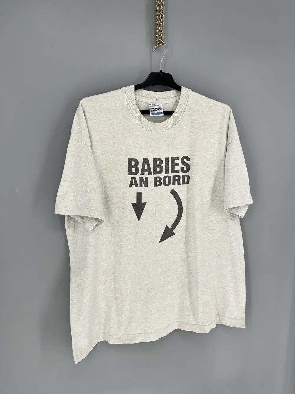 Band Tees × Vintage Vintage Y2K Humor “Babies An Bord“ Size US XXL / EU 58 / 5 - 2 Thumbnail