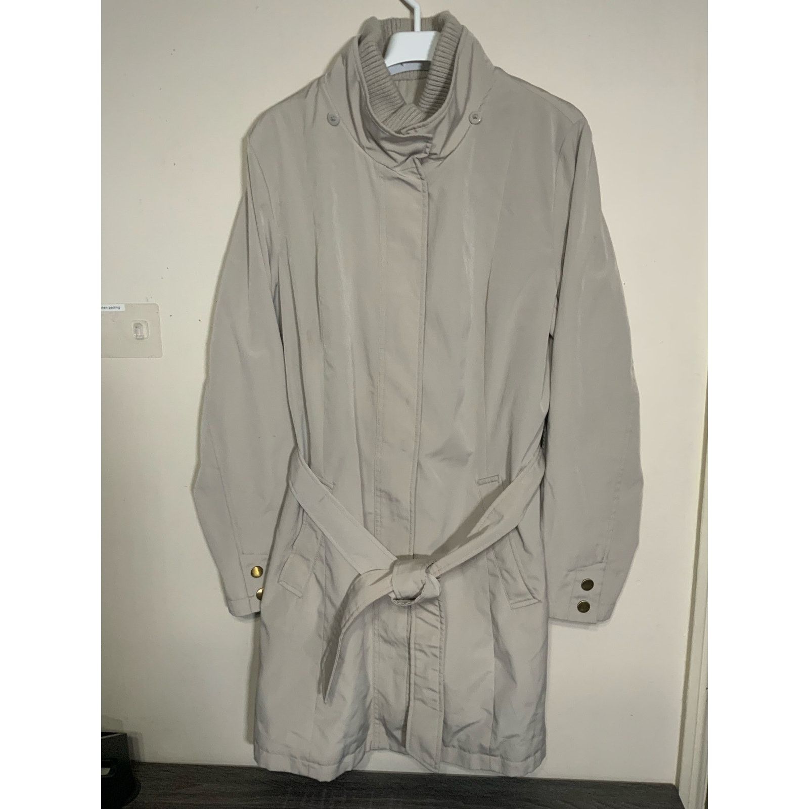 Nautica Nautica Lightweight Belted Jacket Beige Trench Coat Size L Size L / US 10 / IT 46 - 2 Thumbnail