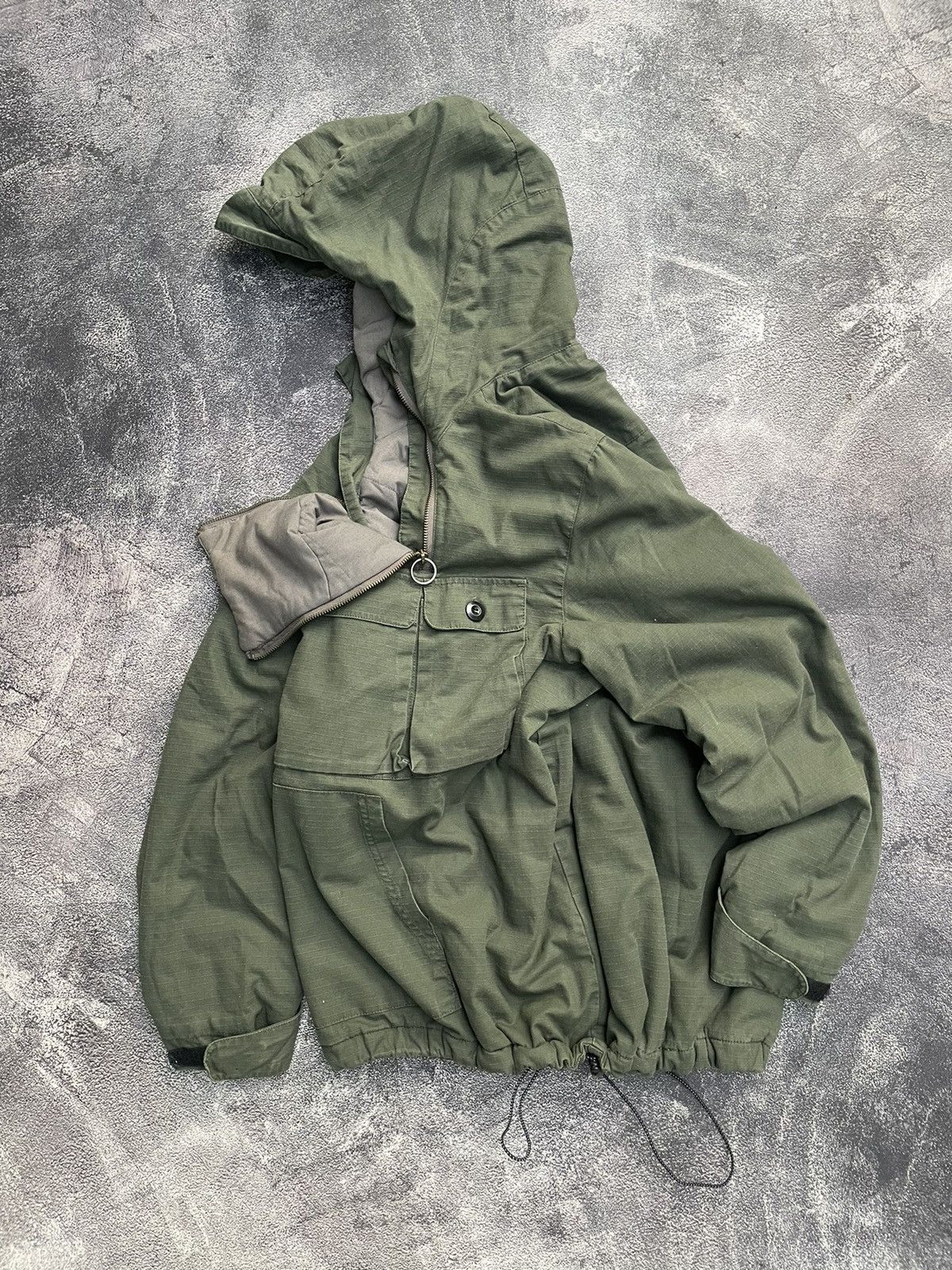 Japanese Brand Kriff Mayer Hinoko Anorak Asymetrical Zipper Military Jacket Size US L / EU 52-54 / 3 - 10 Thumbnail