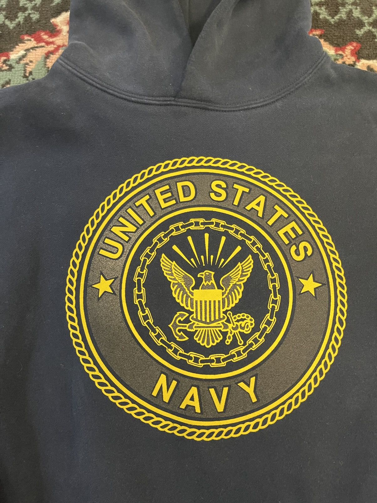 Vintage Vintage Made In USA US Navy Boxy Oversized Archive Hoodie Size US XL / EU 56 / 4 - 4 Thumbnail