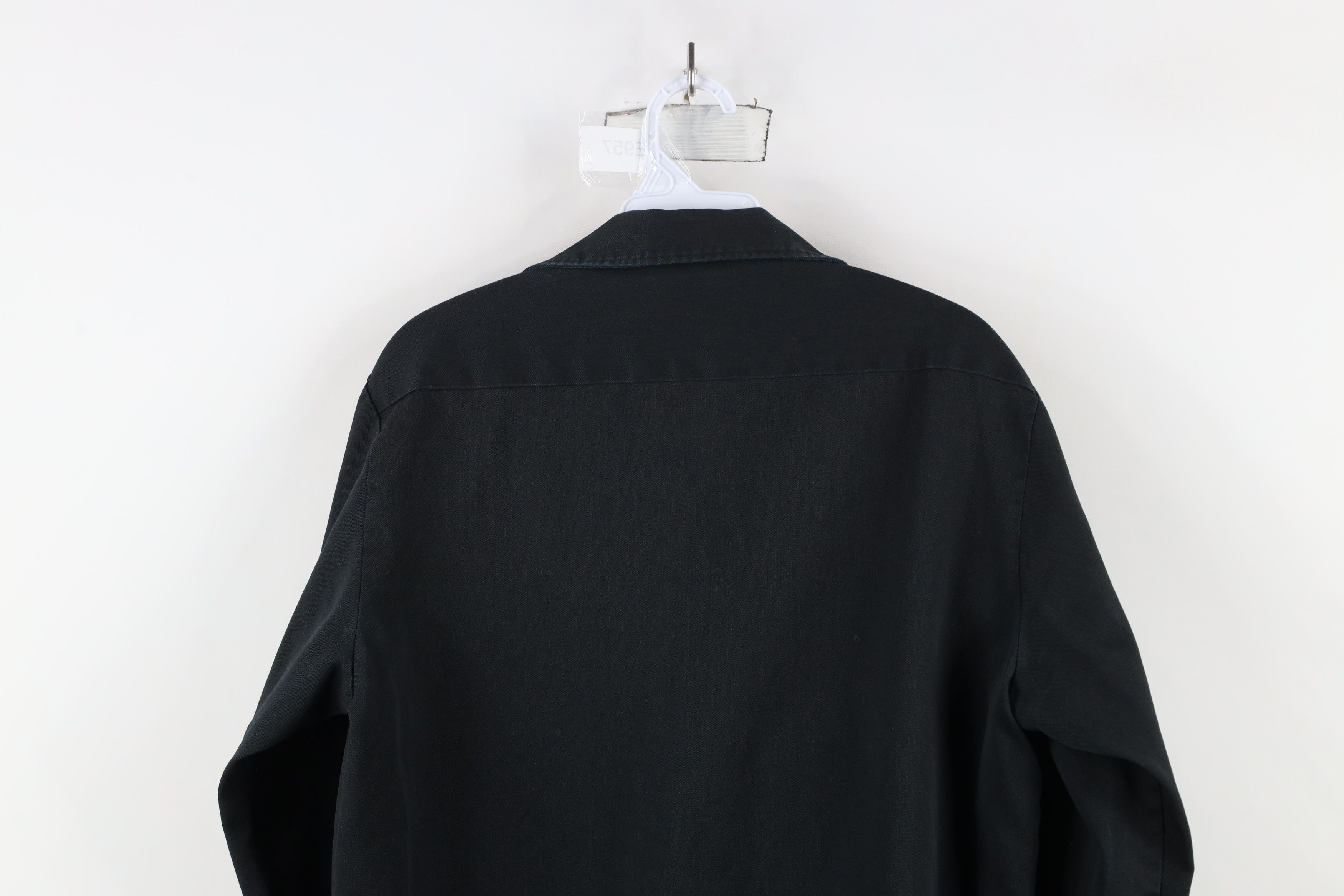 Dickies × Vintage Vintage 90s Dickies Thrashed Workwear Button Shirt Black USA Size US M / EU 48-50 / 2 - 12 Thumbnail