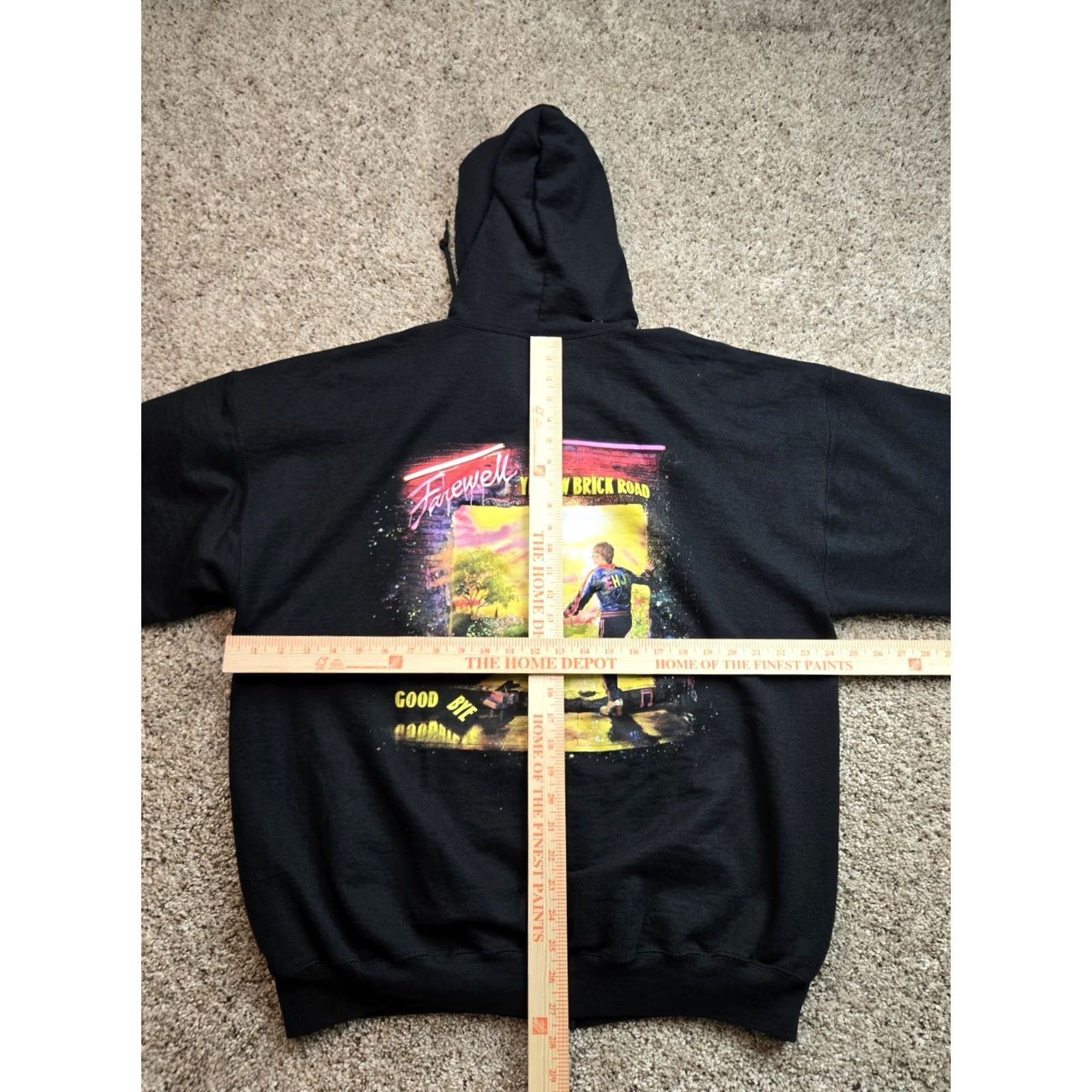Vintage Elton John Hoodie XL Mens Black Full Zip 2022 Farewell Tour Size US XL / EU 56 / 4 - 5 Thumbnail