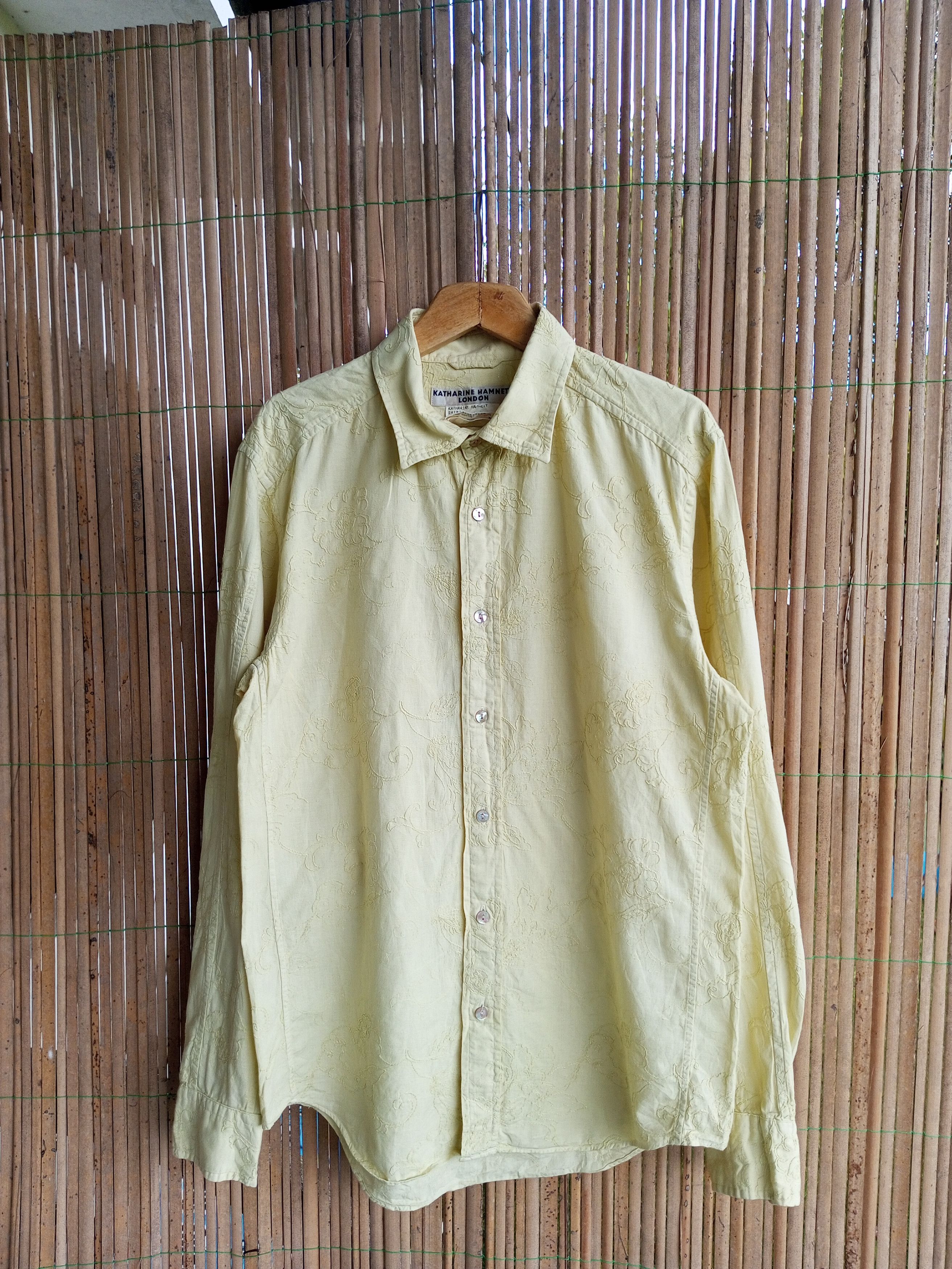 Katharine Hamnett London Vintage Katherine hamnett london embroidered shirt button up Size US L / EU 52-54 / 3 - 1 Thumbnail