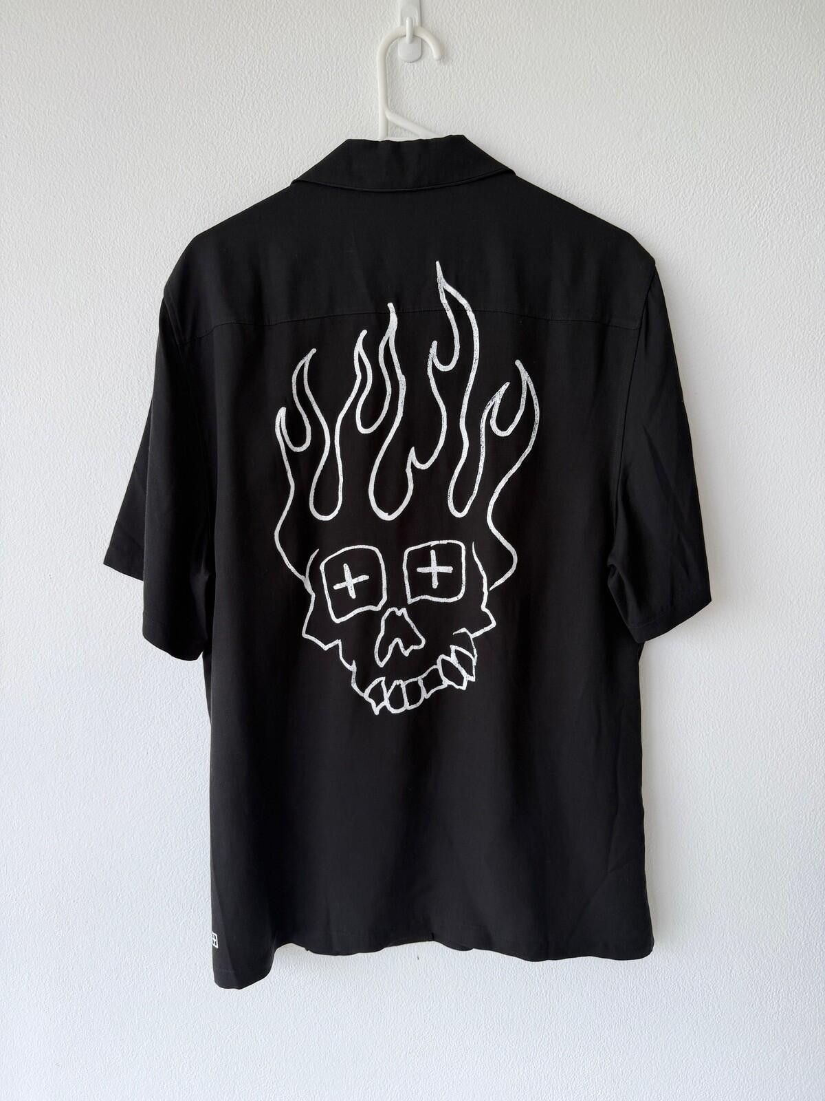 Ksubi new ksubi medium short sleeve resort shirt black skull Size US M / EU 48-50 / 2 - 1 Thumbnail