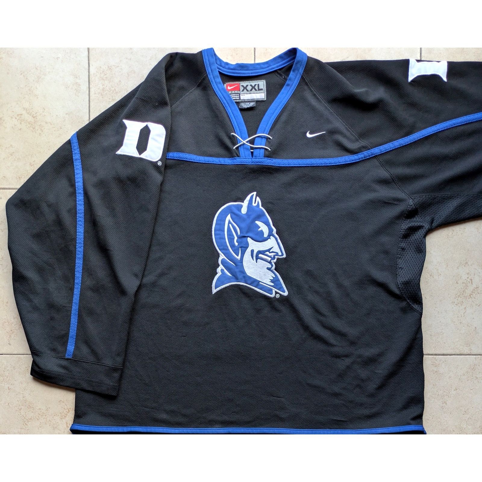 NCAA × Nike Duke Blue Devils 90s NIKE hockey 2XL blk University vtg Size US XXL / EU 58 / 5 - 4 Thumbnail