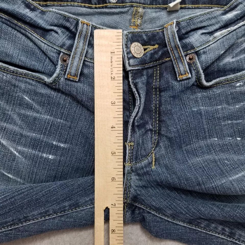 Bebe Bebe Jeans Womens 27x28 Denim Flared Low Rise Rhinestones Size 27" / US 4 / IT 40 - 10 Thumbnail