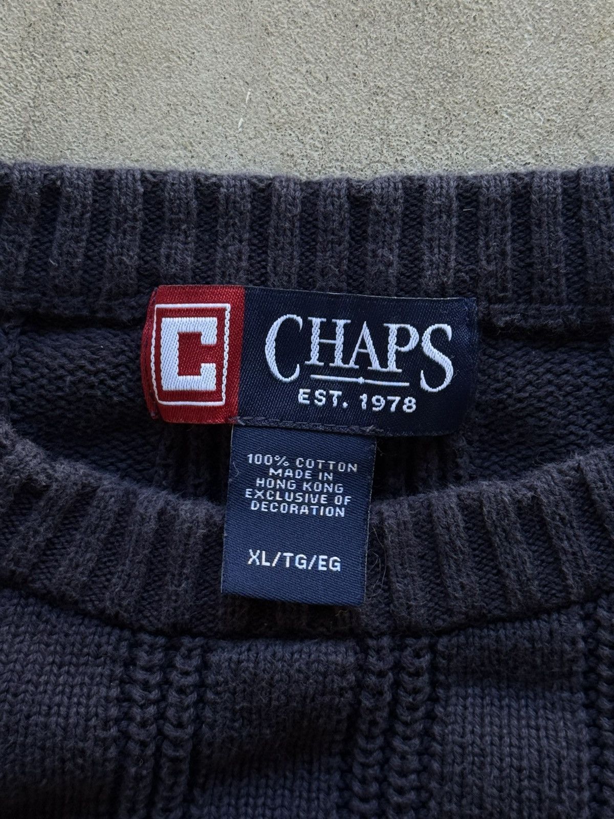Chaps Vintage Retro Chaps Navy Blue Pullover Cable Knit Sweater Size US XL / EU 56 / 4 - 5 Thumbnail