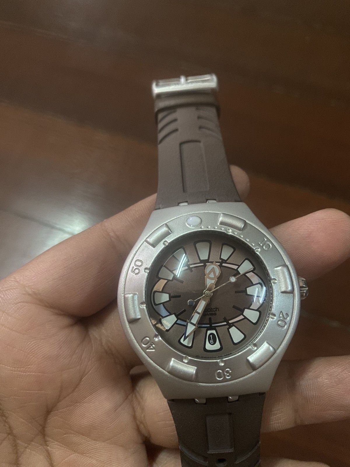 Oakley × Swatch FIRE 🔥 VINTAGE SWATCH WATCH IRONY SCUBA 200 RADEO FLIP 1998 Size ONE SIZE - 3 Thumbnail
