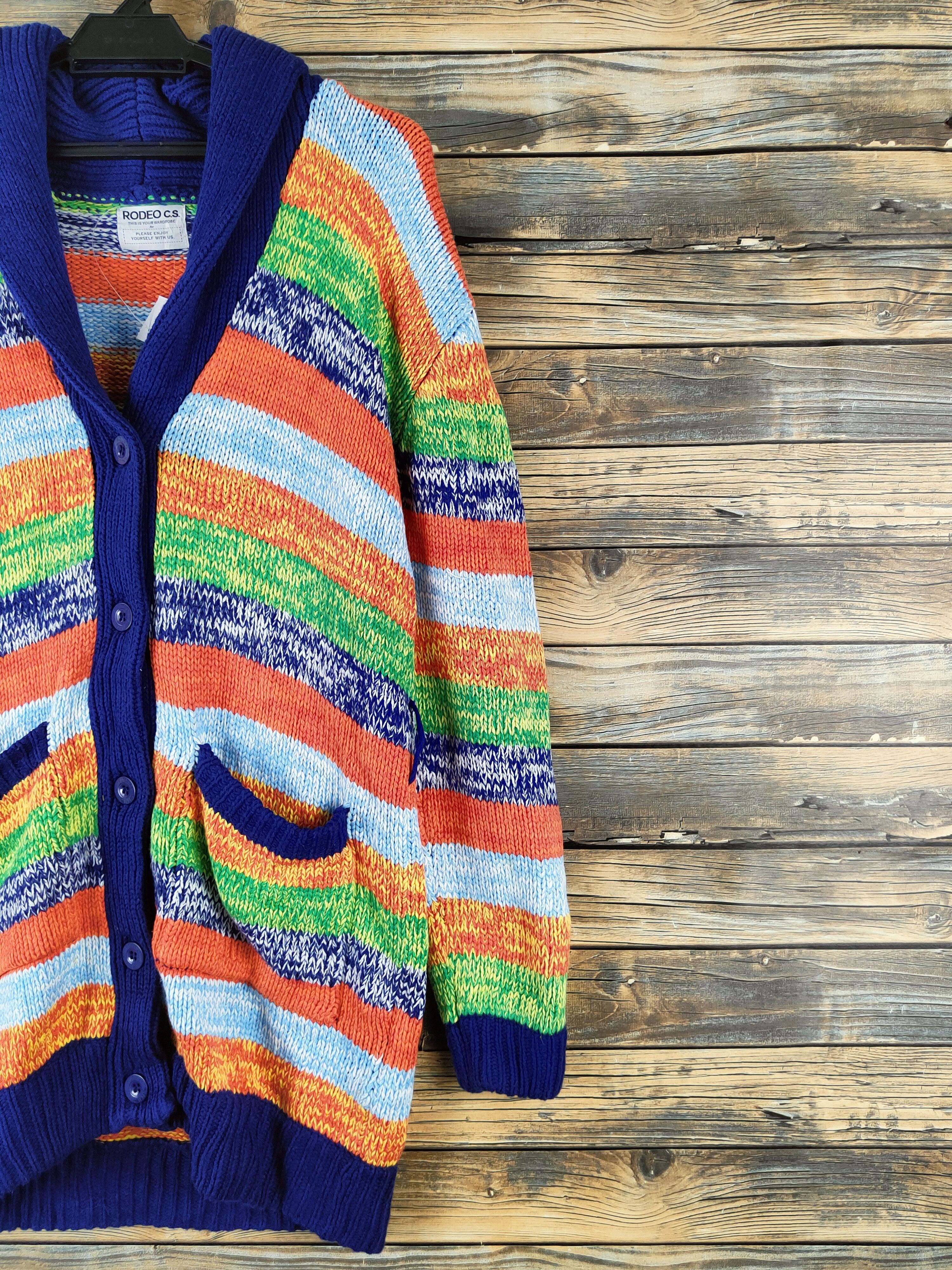 Japanese Brand DL Rodeo Crowns Mix Color Knitwear Cardigan# 46-143 Size US S / EU 44-46 / 1 - 5 Thumbnail