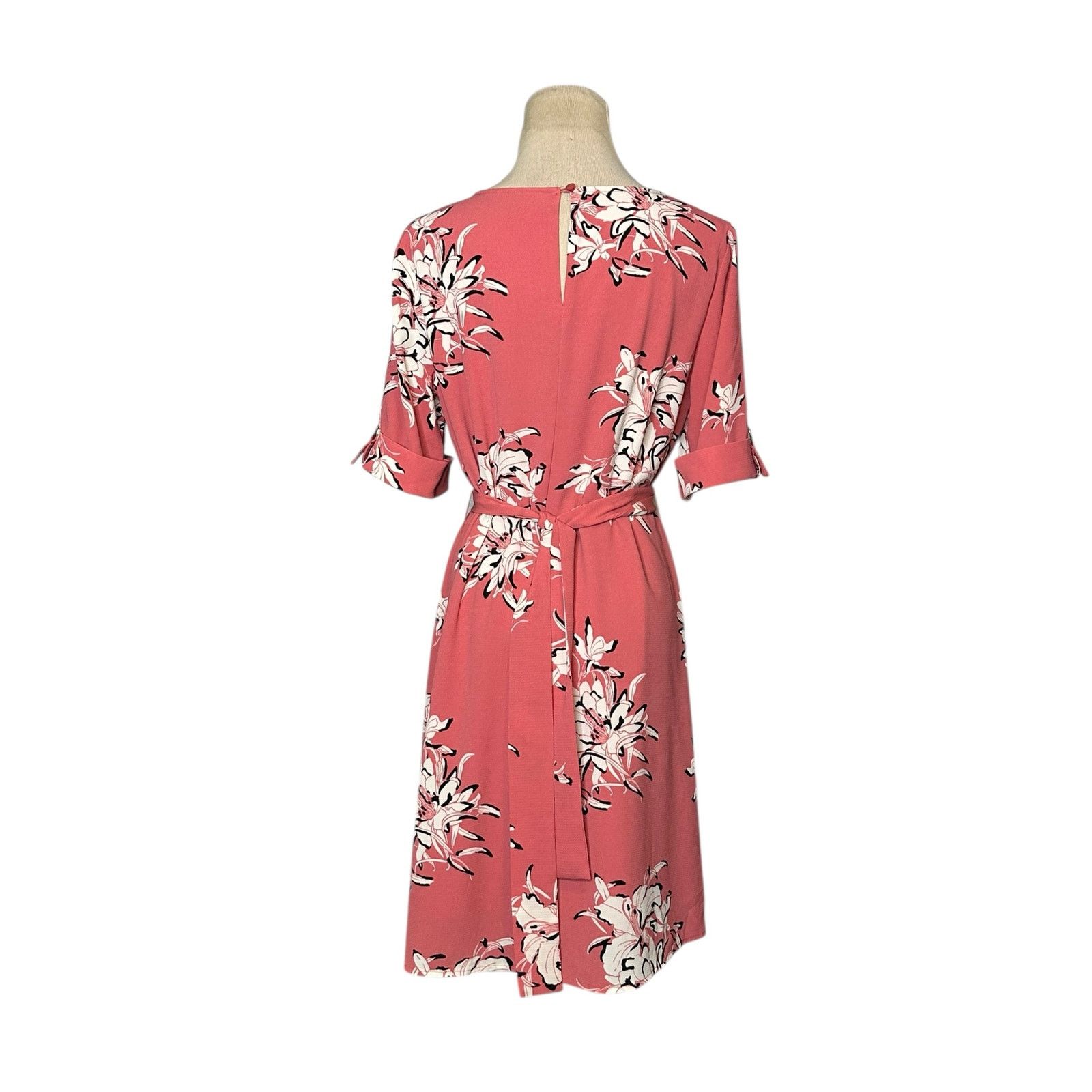 Worthington Worthington pink floral short sleeves mini dress size Small Size S / US 4 / IT 40 - 7 Thumbnail