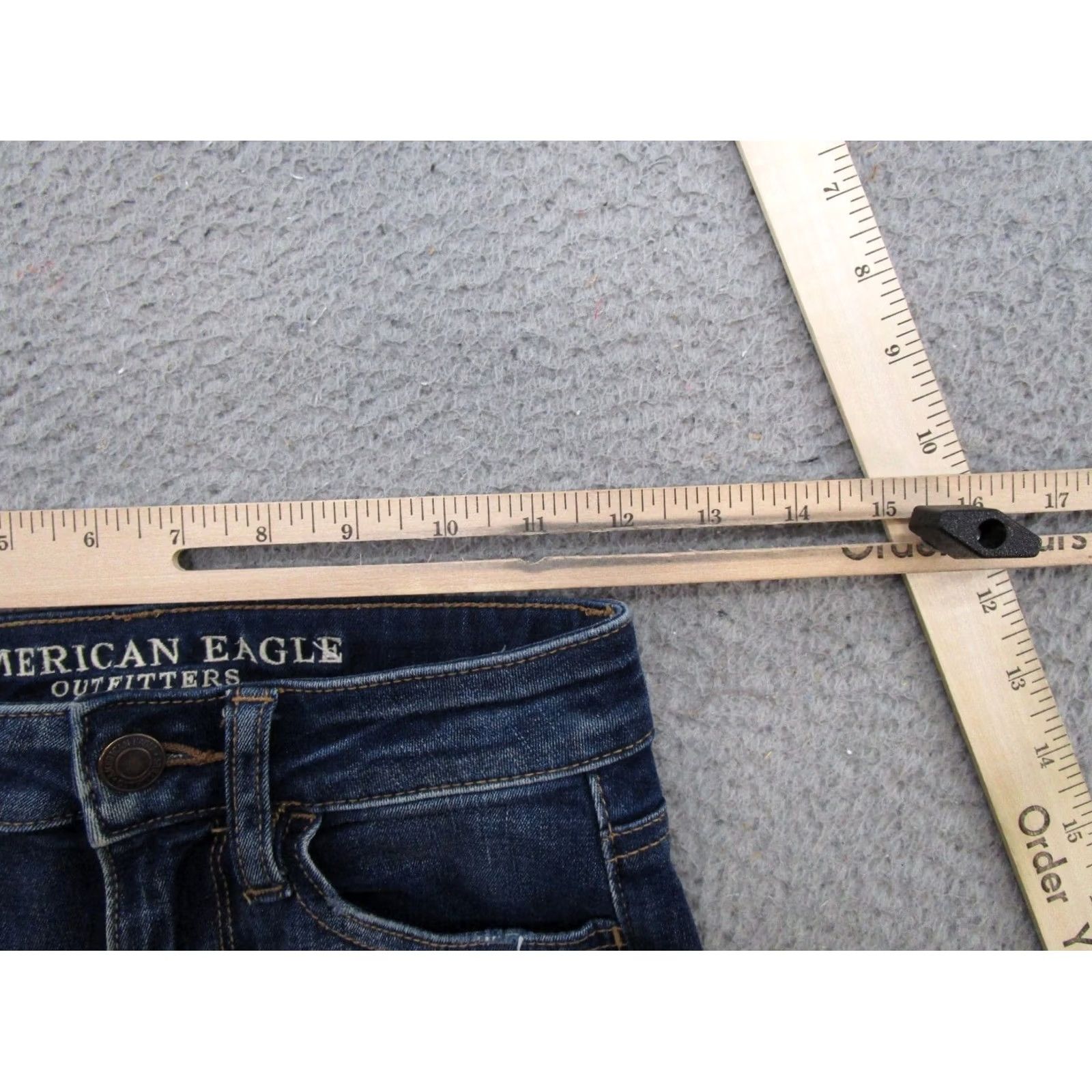 American Eagle Outfitters American Eagle Outfitters Jegging Jeans Women 00 Super Stretch Hi Rise 5-Pocket Denim Blue Cotton Blend Shirt? Size 24" / US 00 / IT 34 - 7 Thumbnail